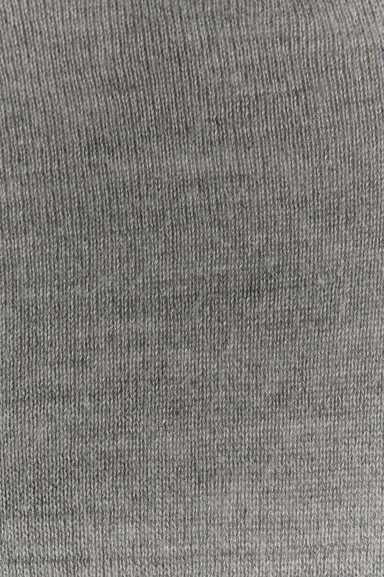 EMBROIDERED 1/4 ZIP MERINO KNIT MID GREY MARL 6