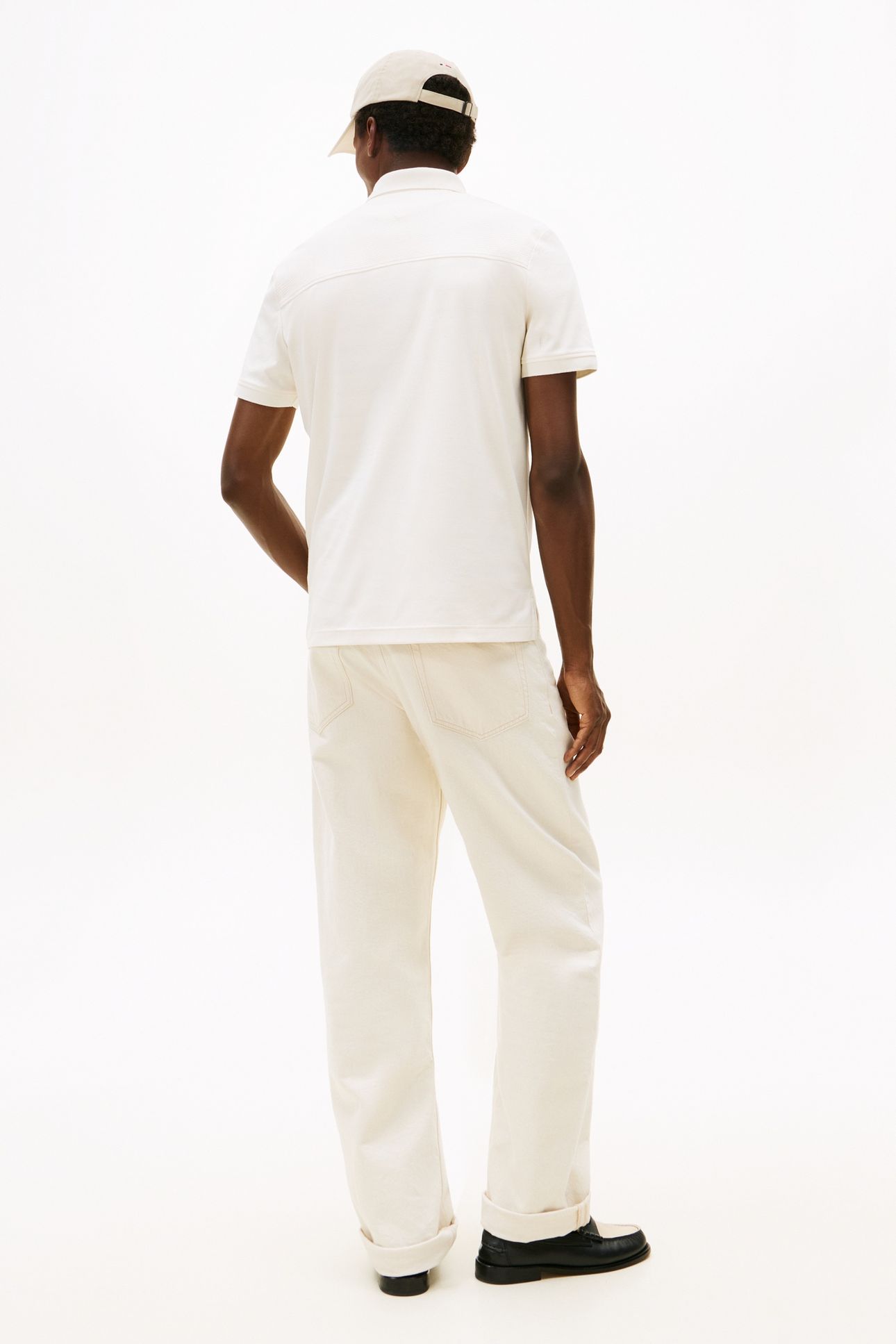 LIQUID COTTON ZIPPER POLO IVORY PETAL 3