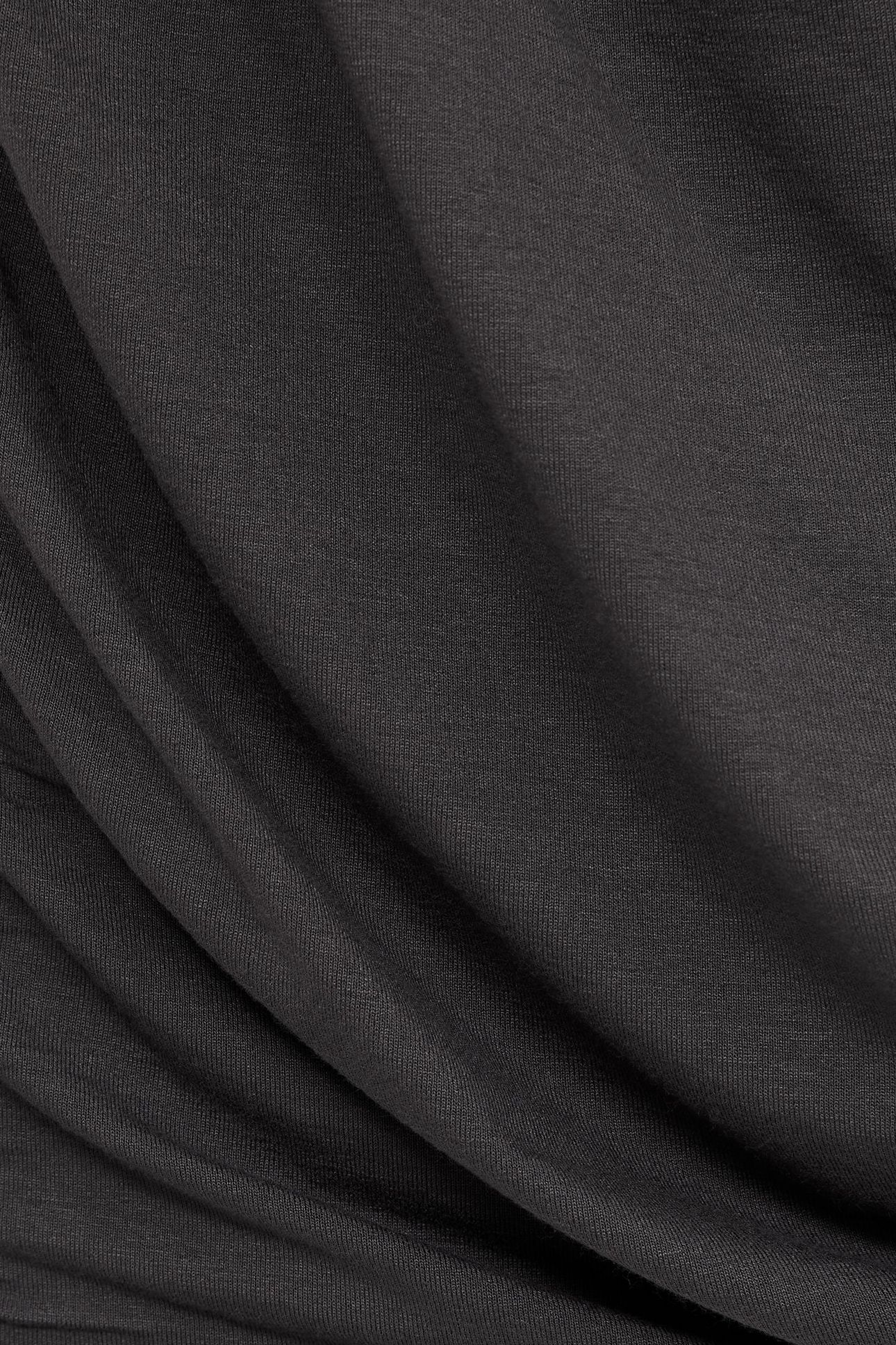 RUCHED SHORT JERSEY DRESS CHARCOAL 5