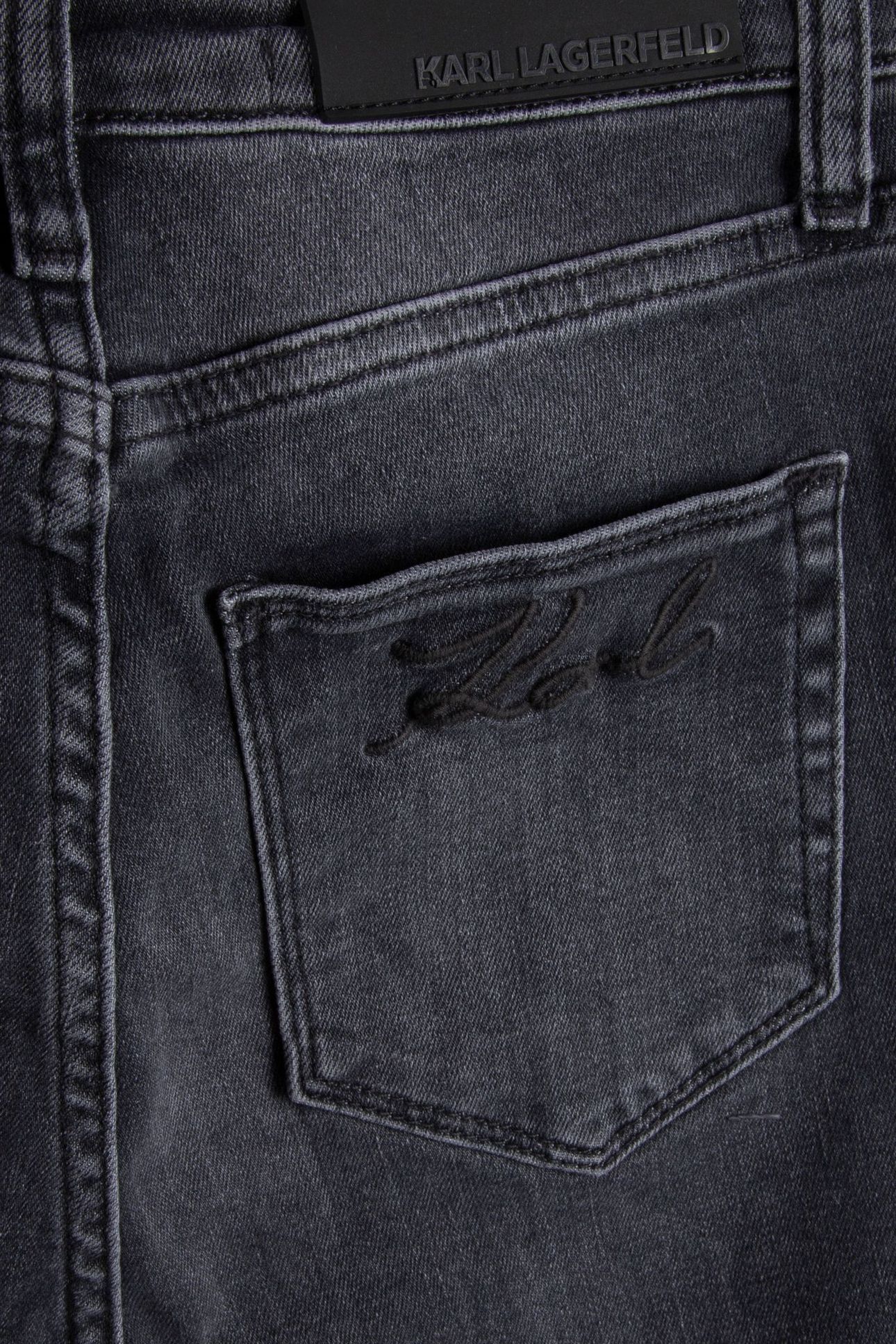 DARK GREY DENIM SKINNY  DENIM PANTS 4