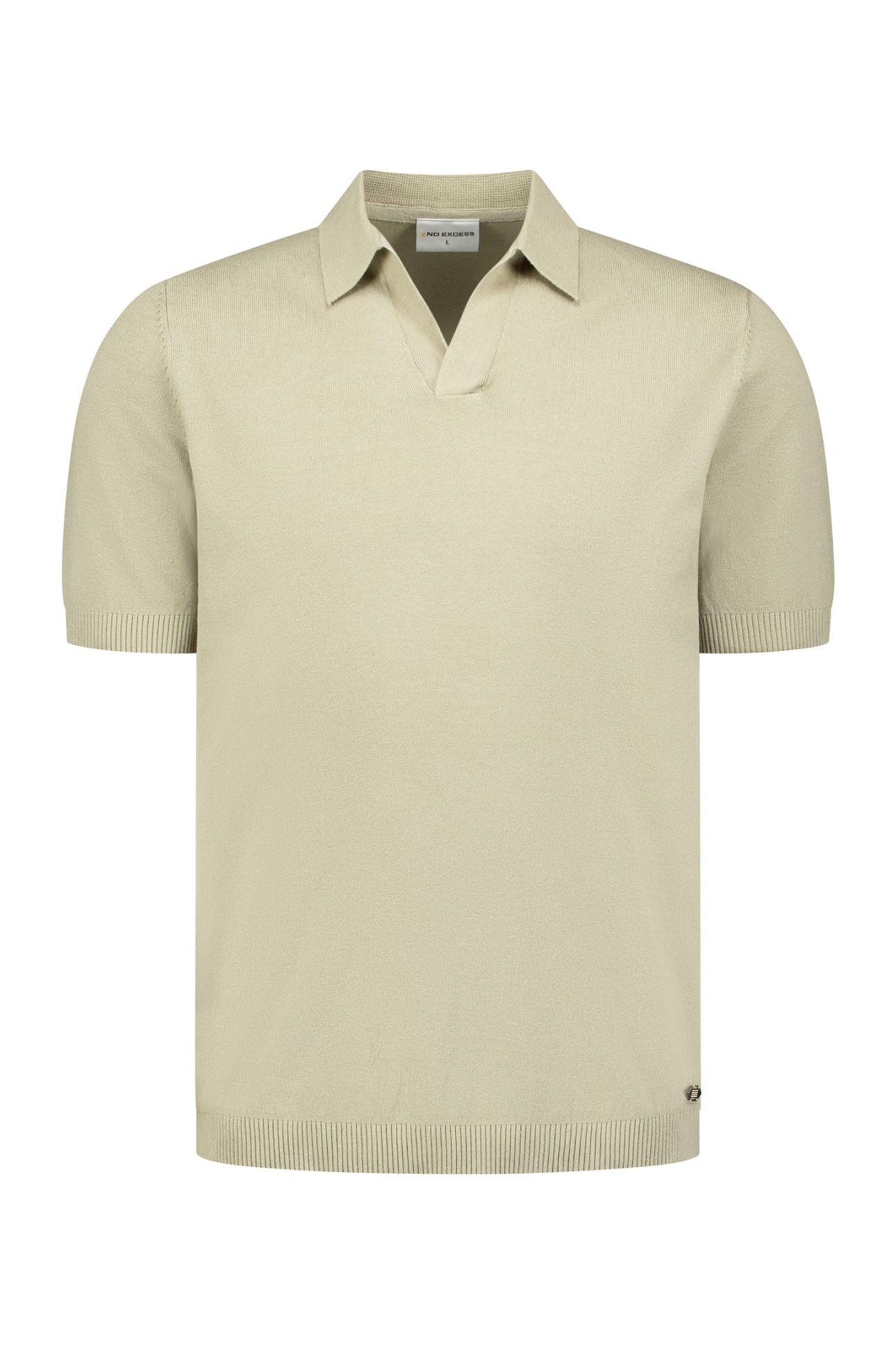 PULLOVER SHORT SLEEVE V-POLO TAUPE 1