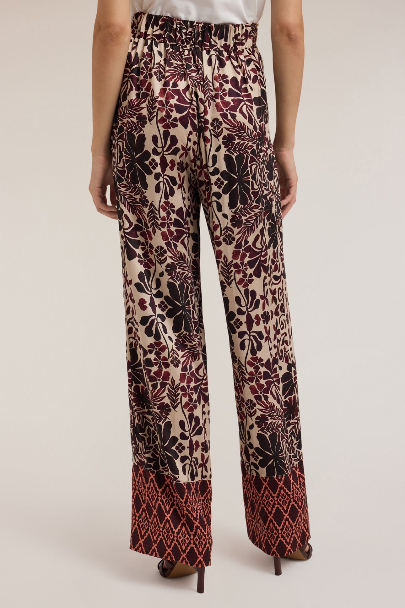 BOHO PRINT PALAZZO TROUSERS BROWN 3