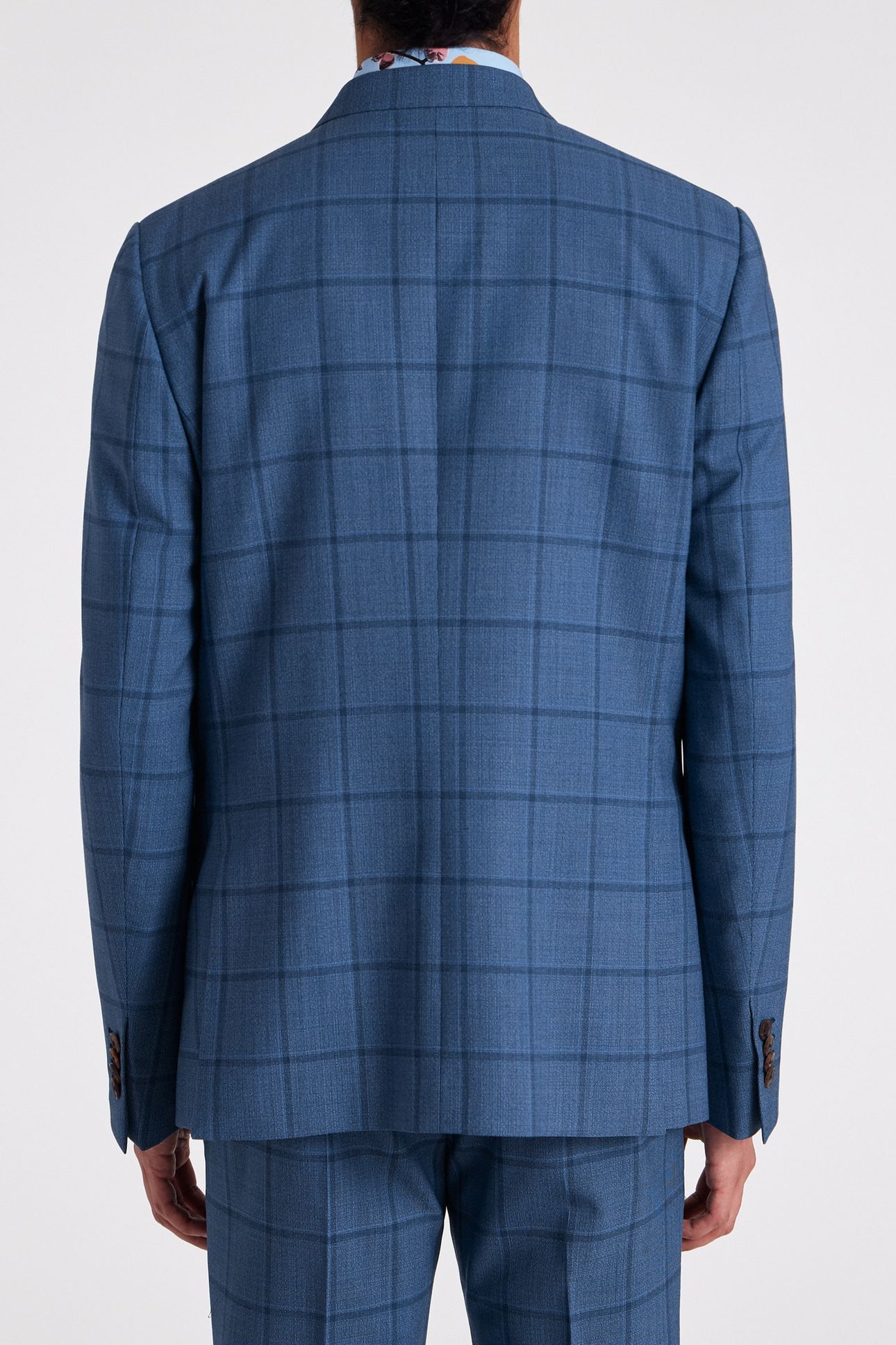 GENTS TAILORED FIT 2BTN JACKET PETROL BLUE 3