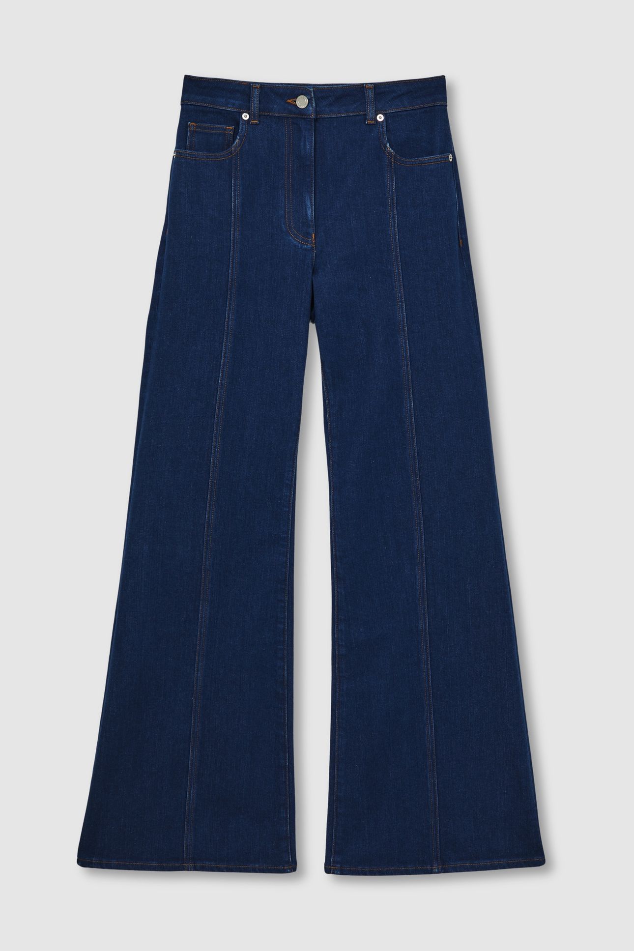 FLARE PIN STITCH JEAN BLUE 4