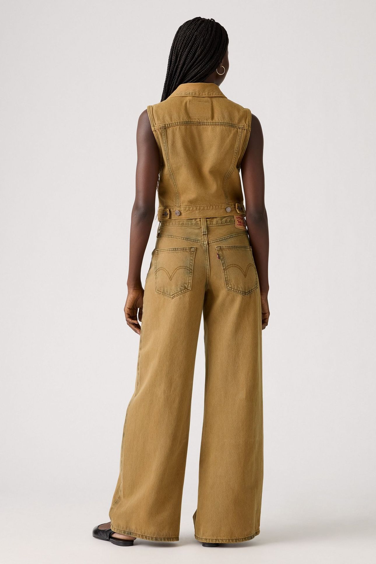 94 BAGGY WIDE LEG POOLED TOBACCO BROWN 4