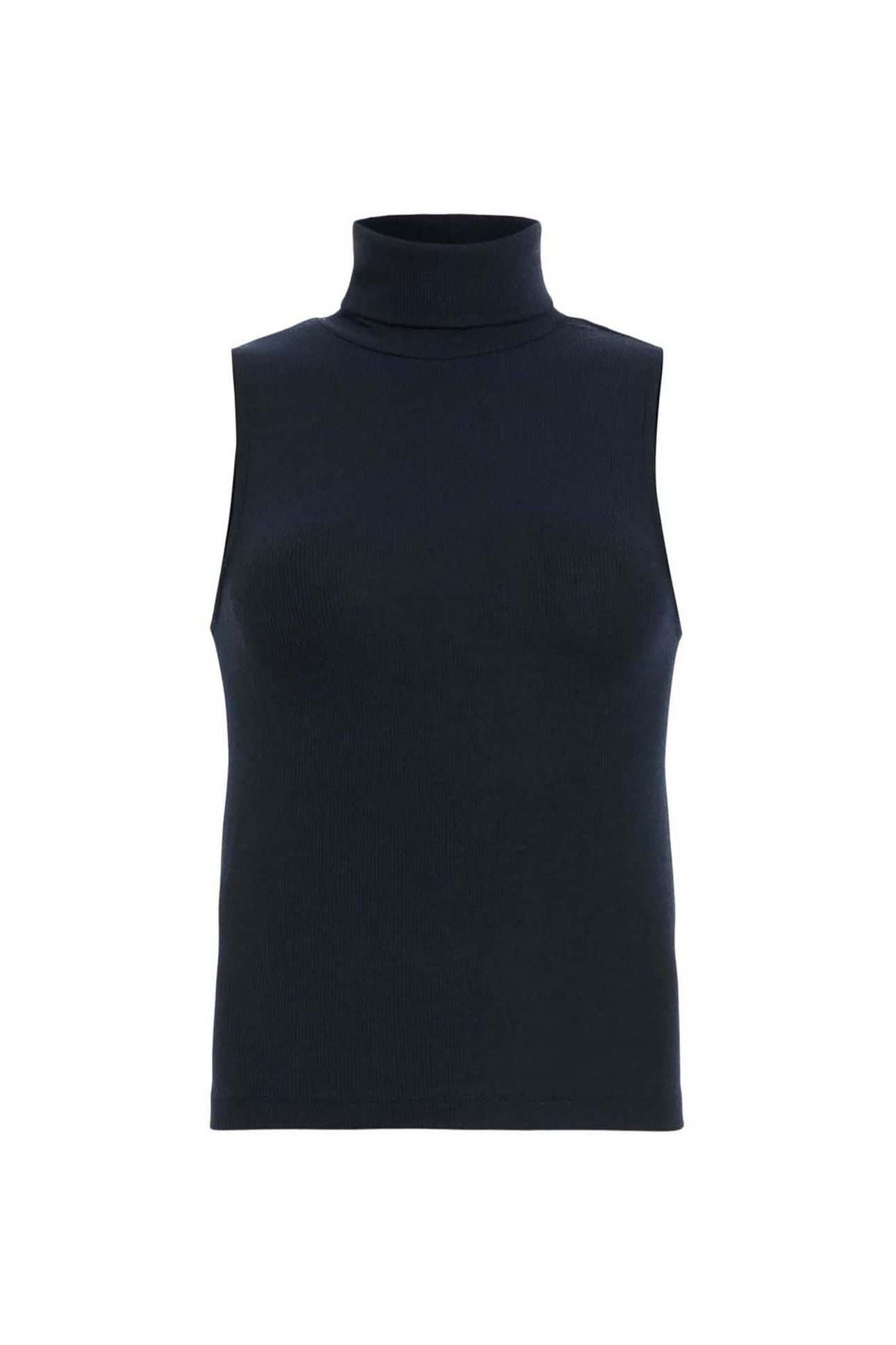 BEC ROLL NECK TANK BLACK OYSTER BLUE 5