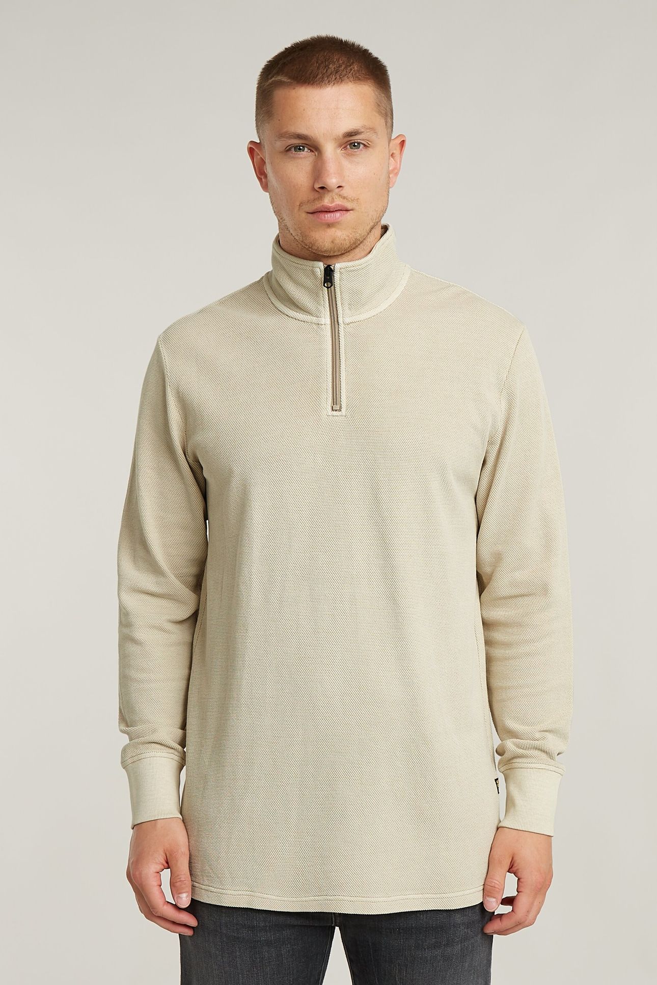 OVERDYED HALF ZIP TWEETER DK BRICK GD 2