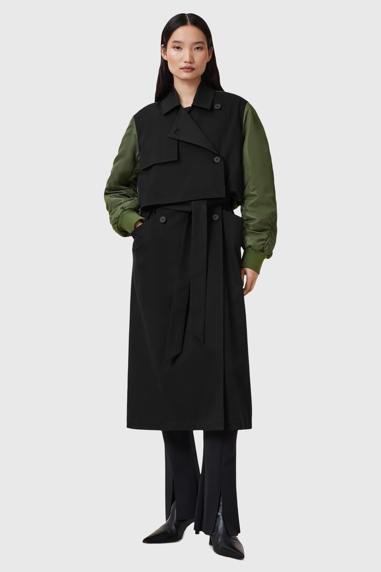 PENNI TRENCH KHAKI GREEN/BLACK 3