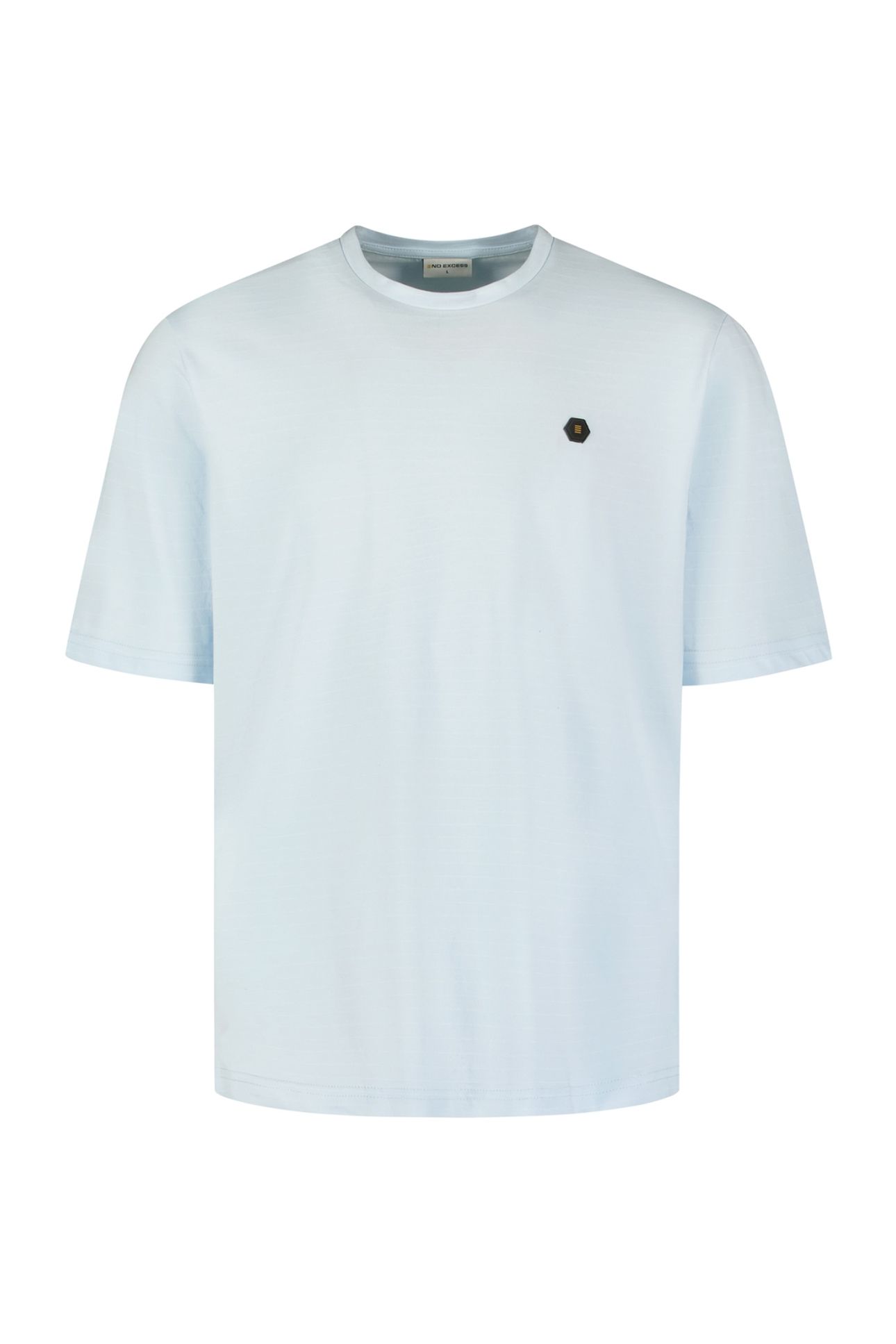 T-SHIRT CREWNECK PIN STRIPE GARMENT DYED SKY 1