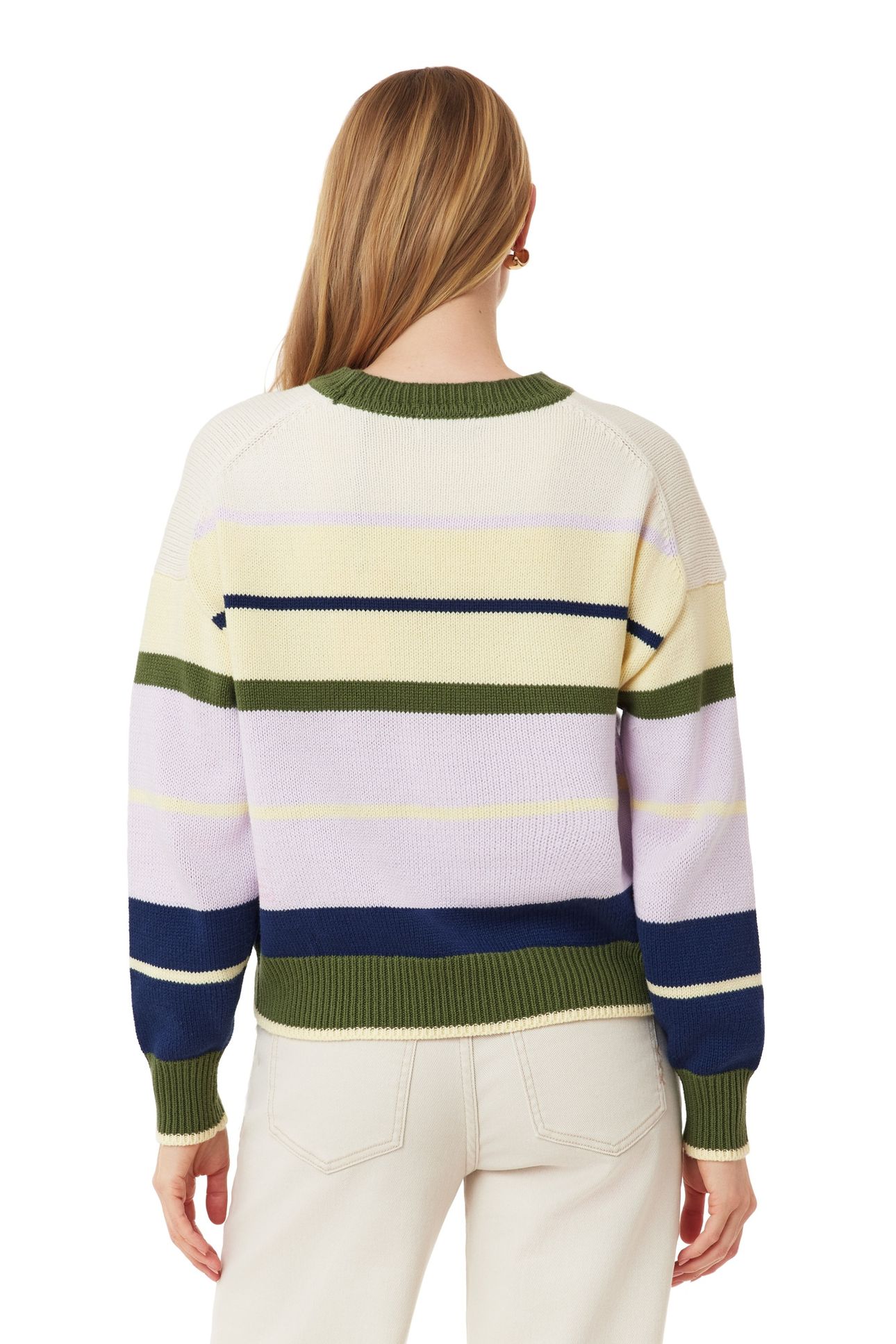 CREW NECK PULLOVER GARDEN GREEN MIX 5