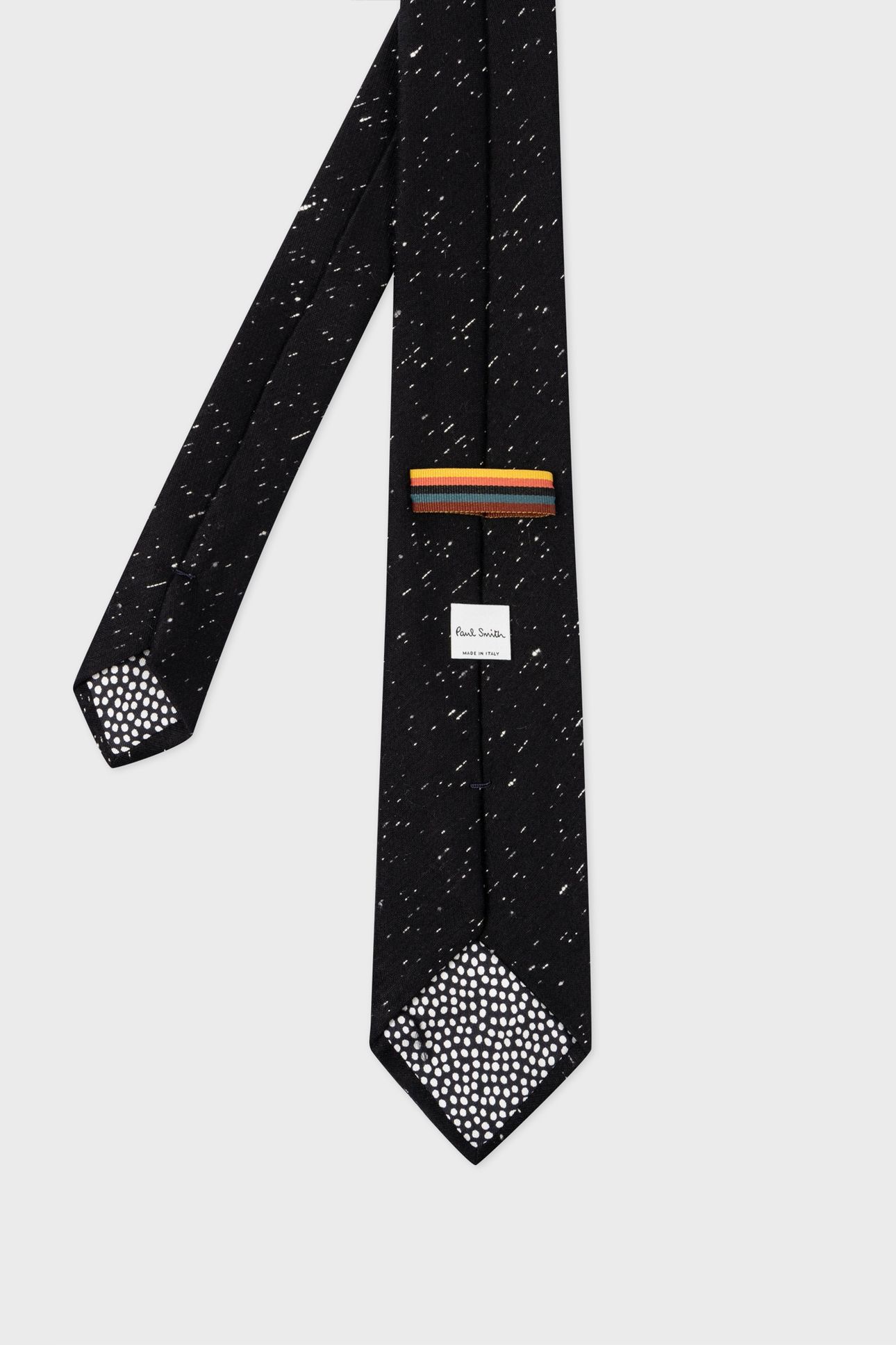 TIE WOOL FLECK BLACK 5