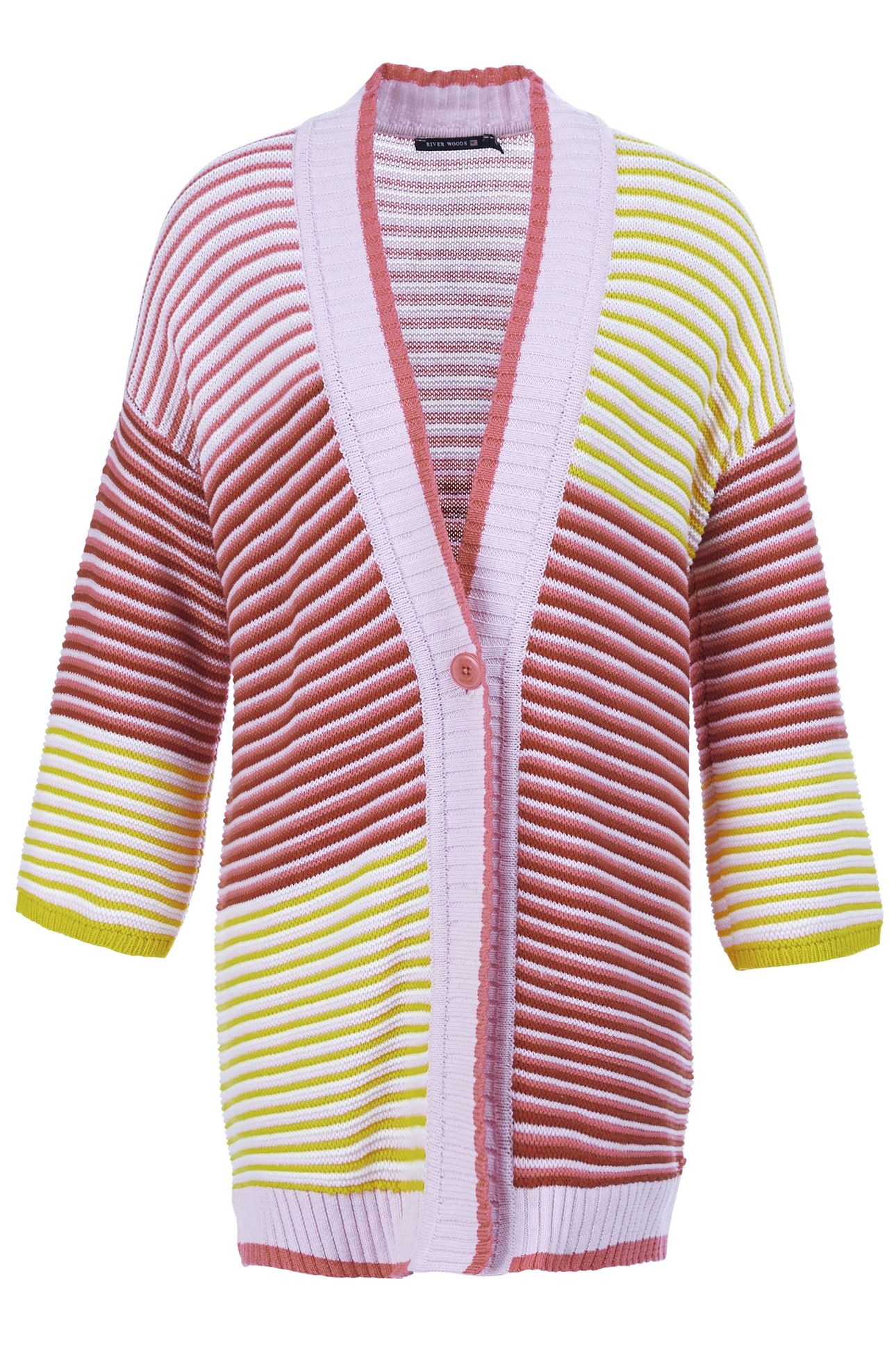 LONG MULTICOLORED CARDIGAN IN PINK 5