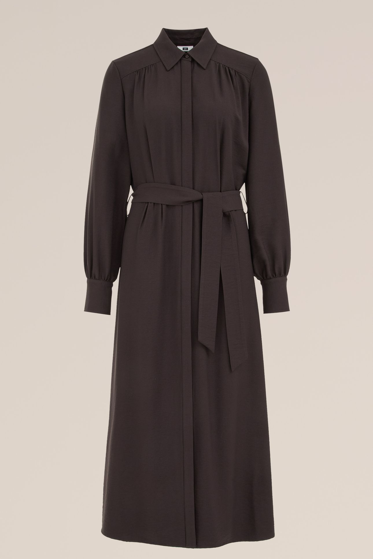 DRESS MID LENGTH BROWN 3