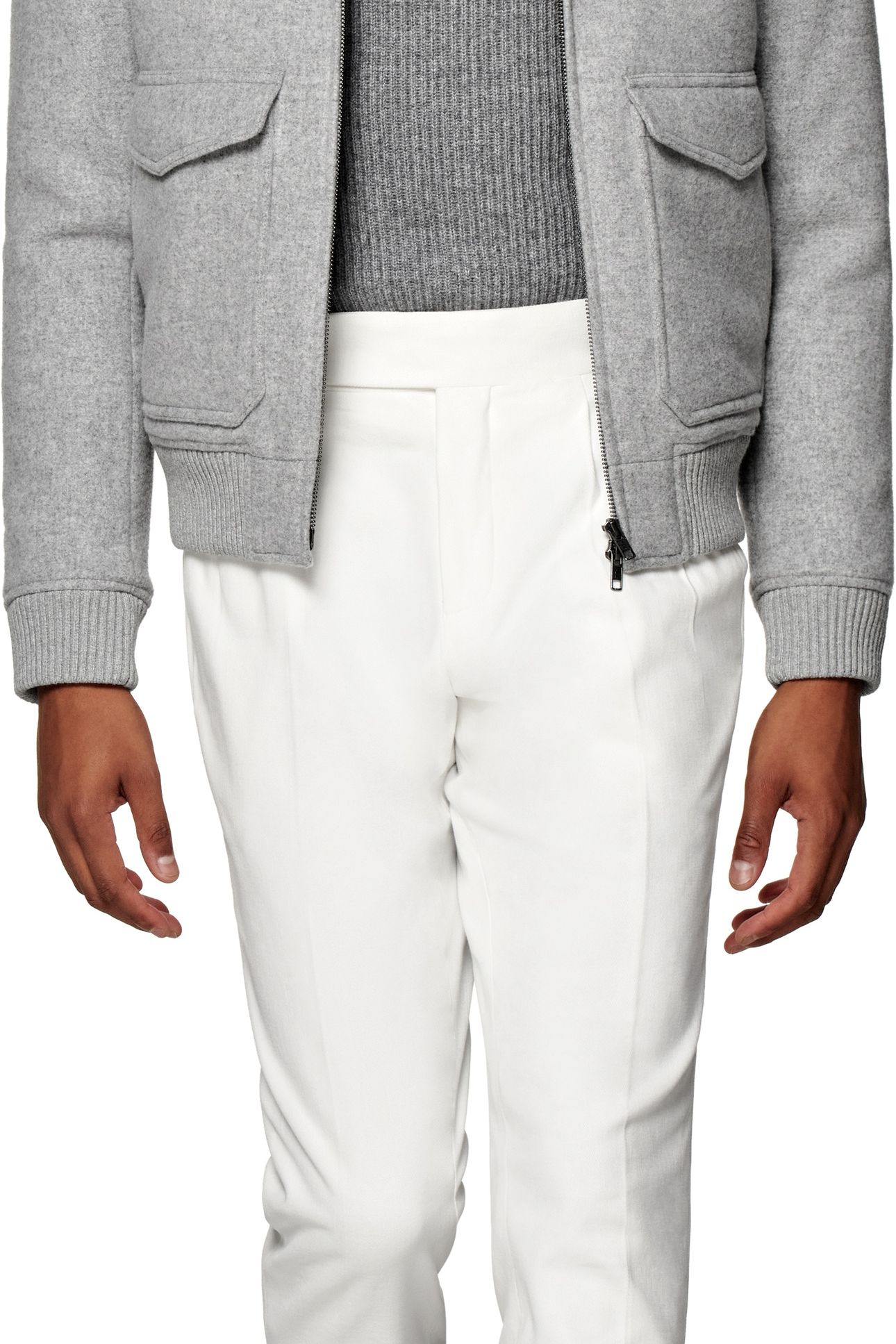 SHEARLING BOMBER-LT GREY 4
