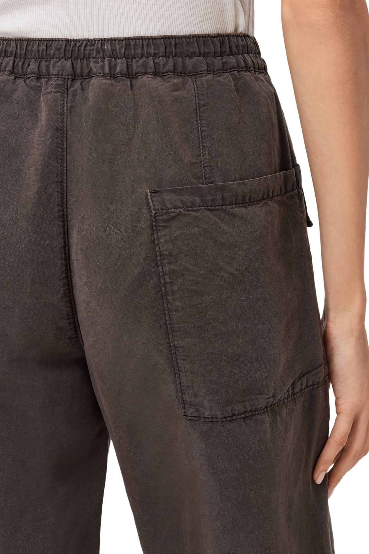 VAL TENCEL TROUSER DARK BROWN 5