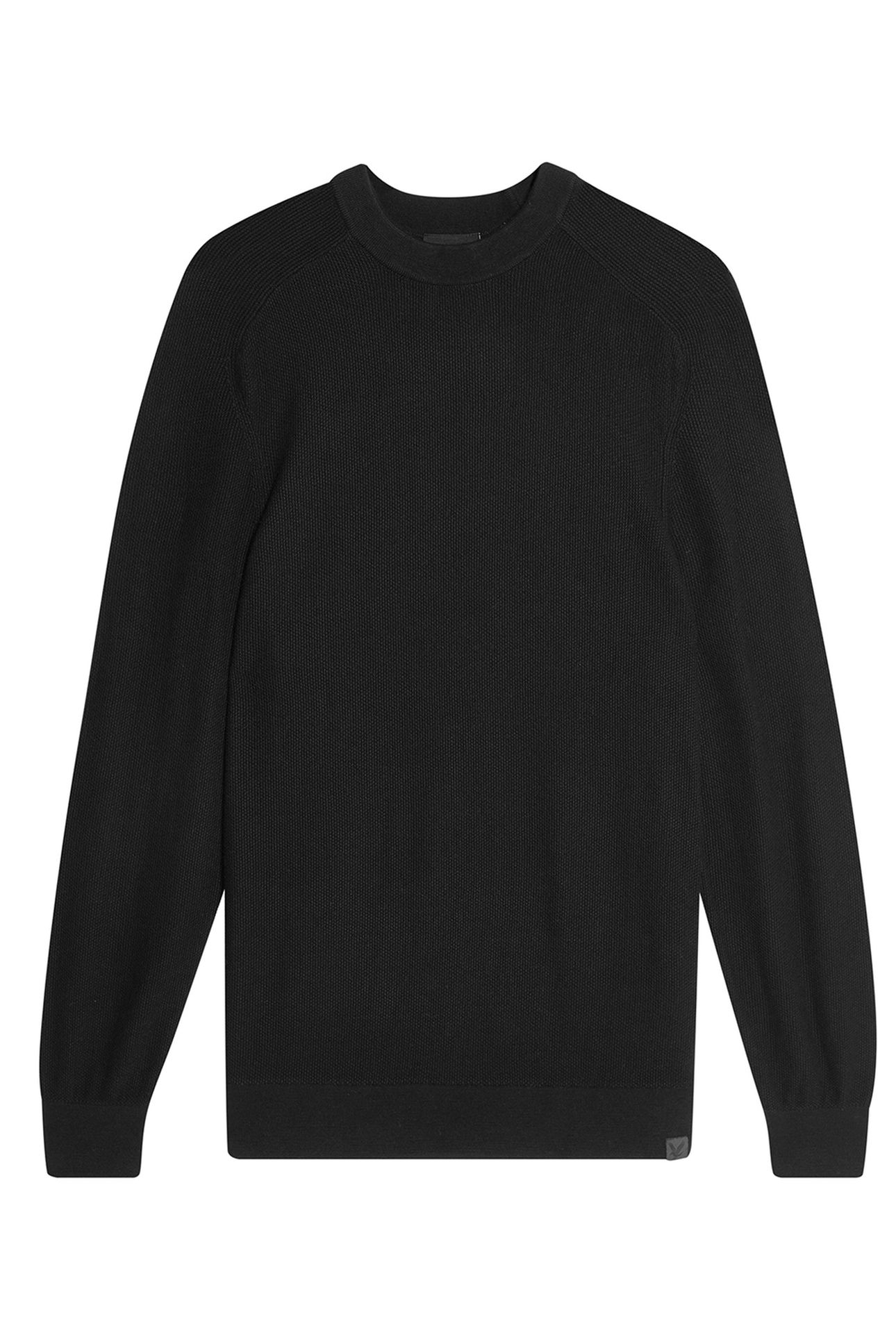 PIQUE MOCK NECK JUMPER JET BLACK 4
