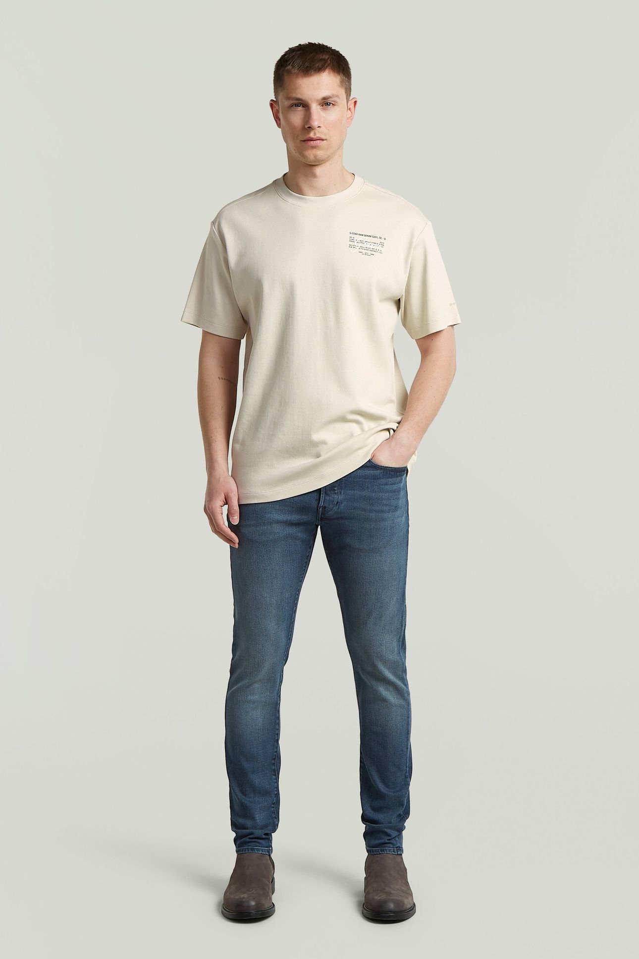 3301 SLIM JEANS ANTIQUE FOREST BLUE 1