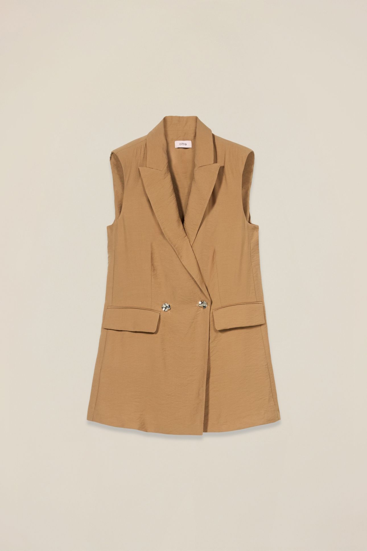 FLUID VISCOSE BLEND VEST BEIGE 3