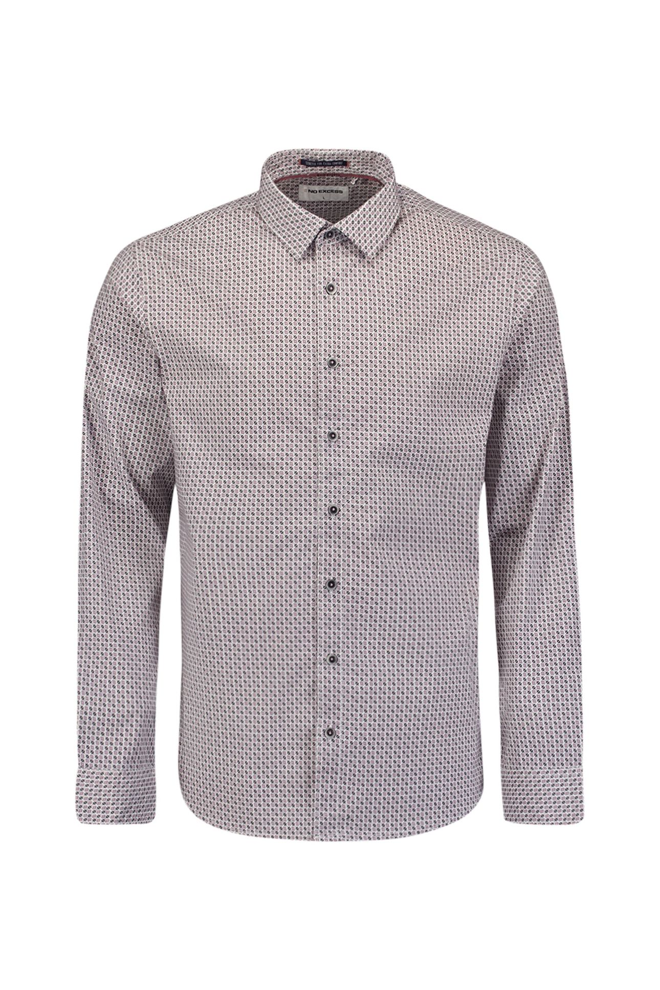 SHIRT STRETCH ALLOVER PRINTED MAUVE 4