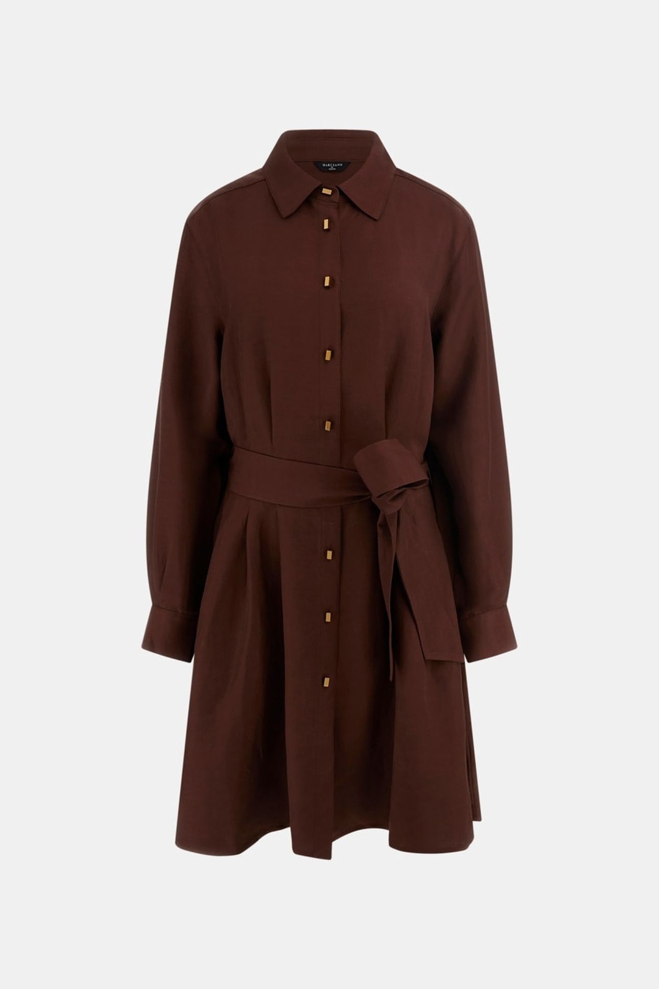 MARCIANO BY GUESS GRETA LS CHEMISIER DRESS CIOCCOLATA 4