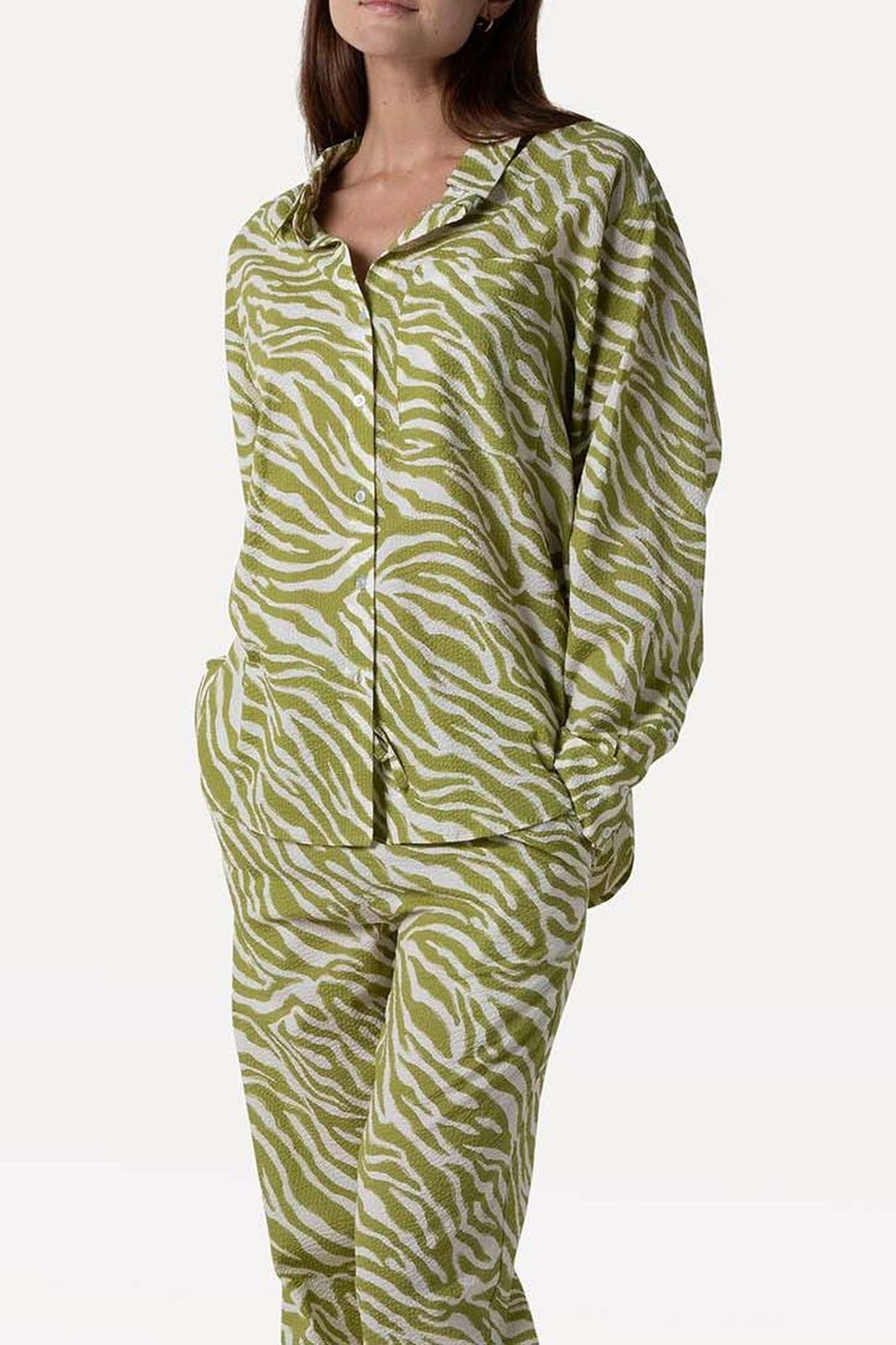 STELLA SHIRT ABSTRACT GREEN 1