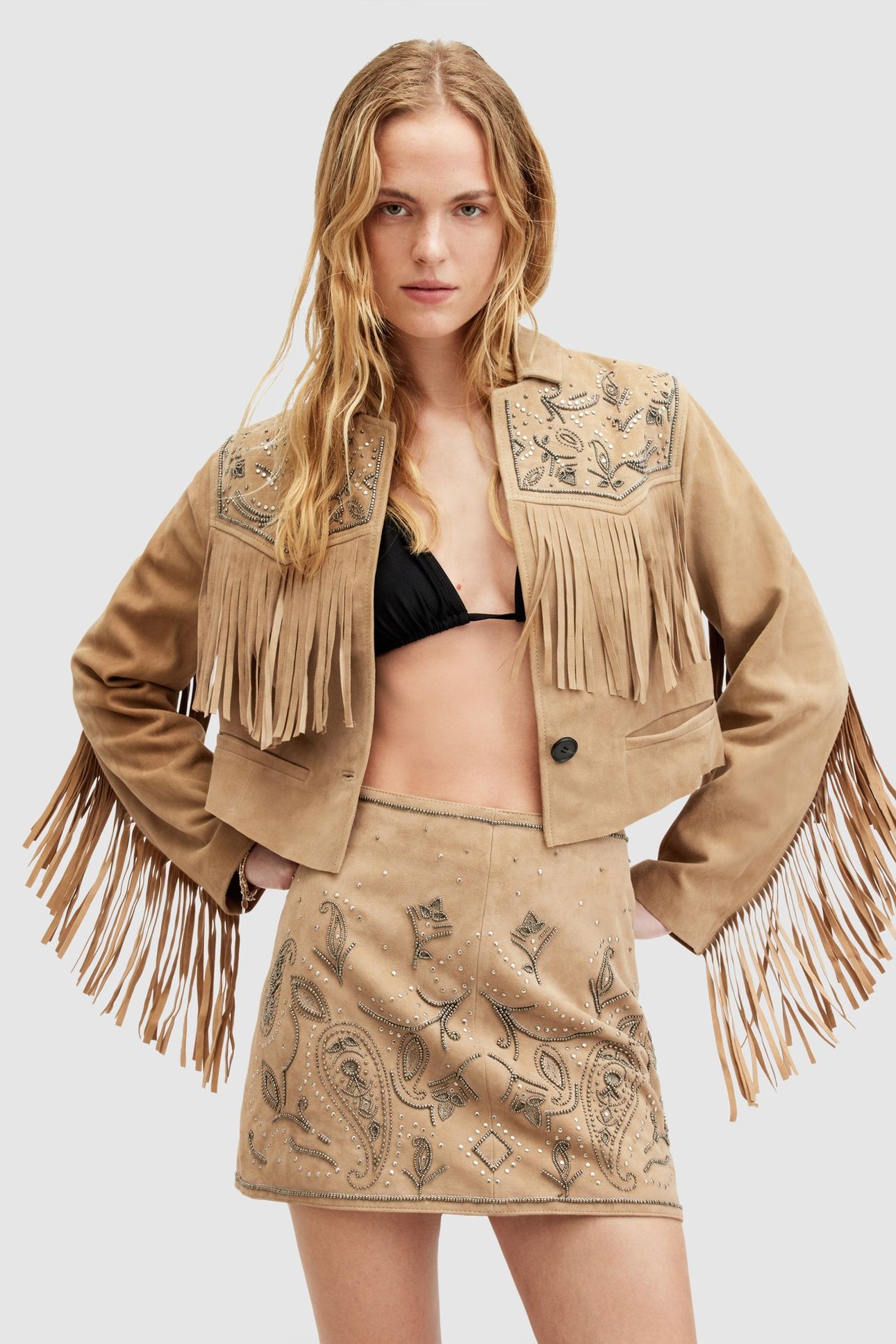 CORINNA SHAI BLAZER TAN BROWN 3