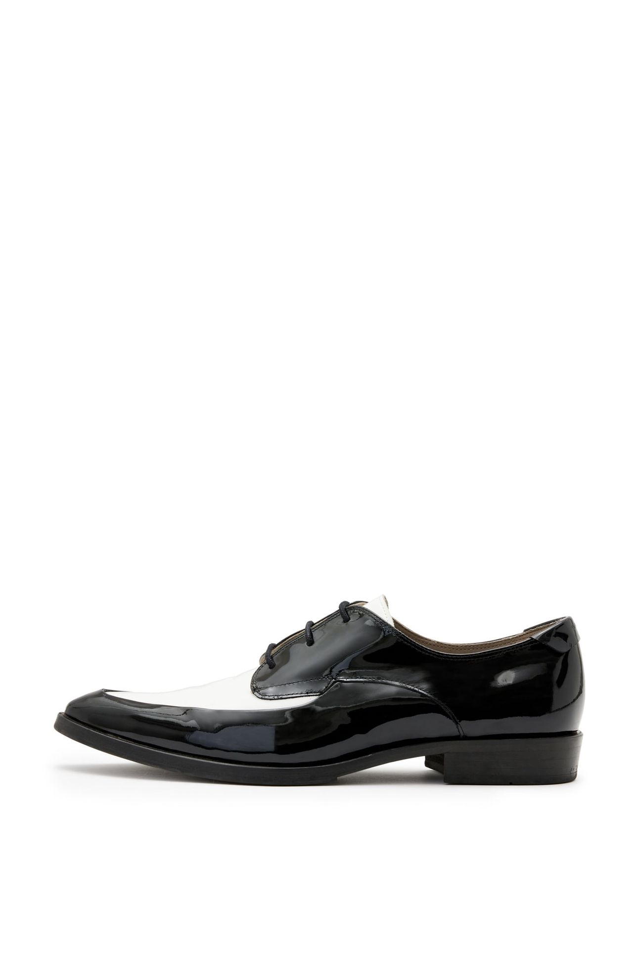 LEX PATENT LACE UP BLACK/WHITE 1