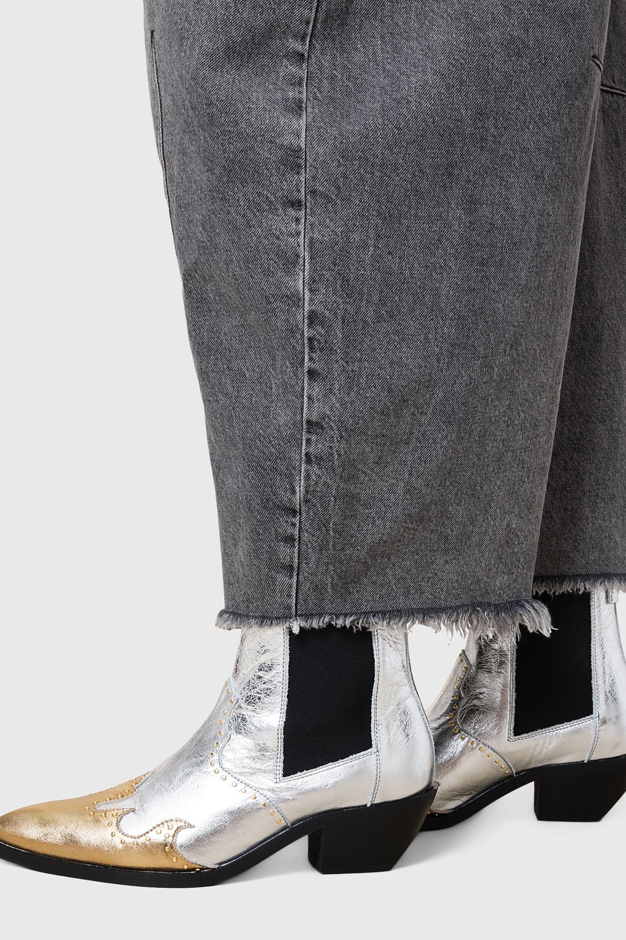 DENVER STUD BOOT SILVER/GOLD 5