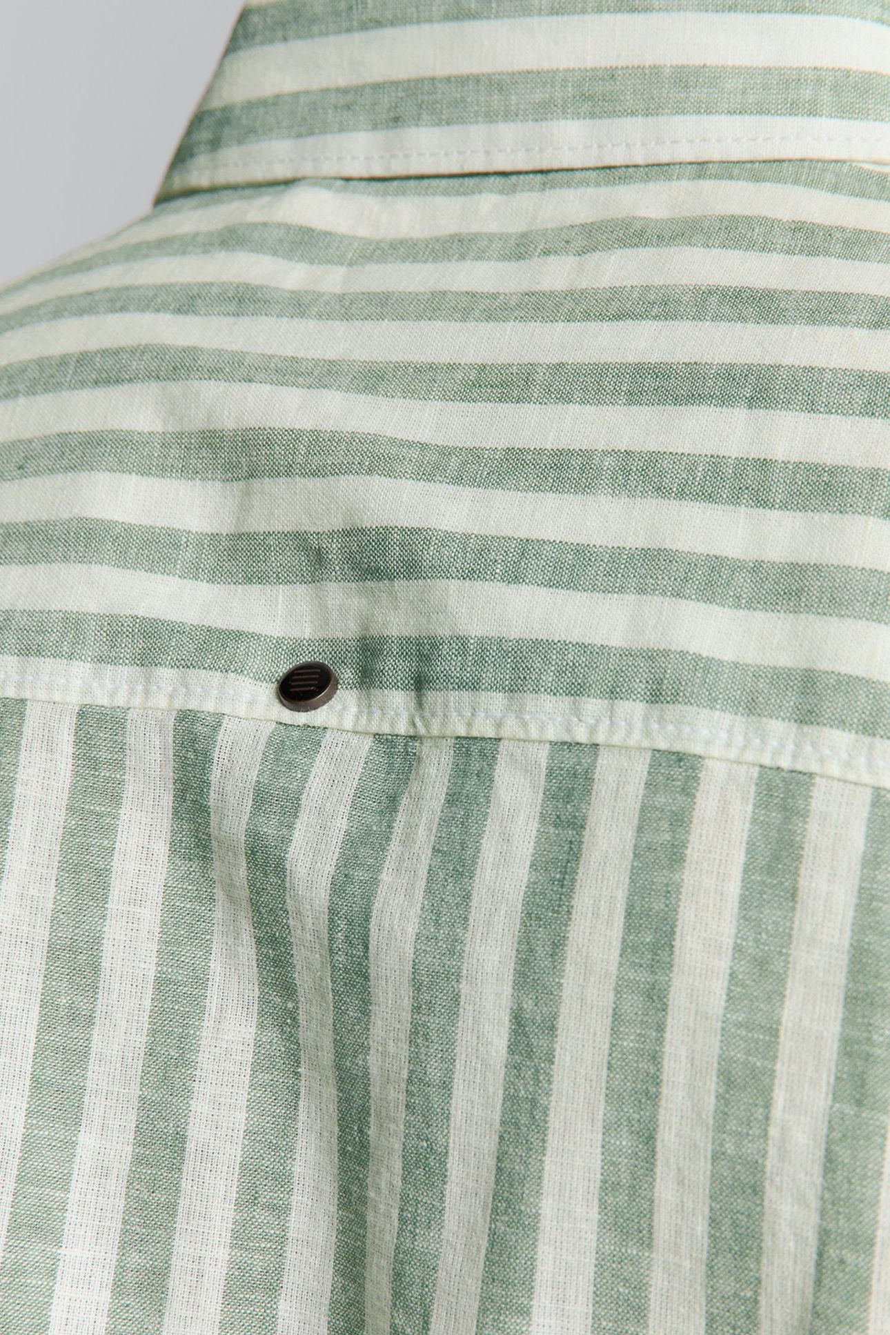 SHIRT VERICAL BIG STRIPES WITH LINEN GREEN 7