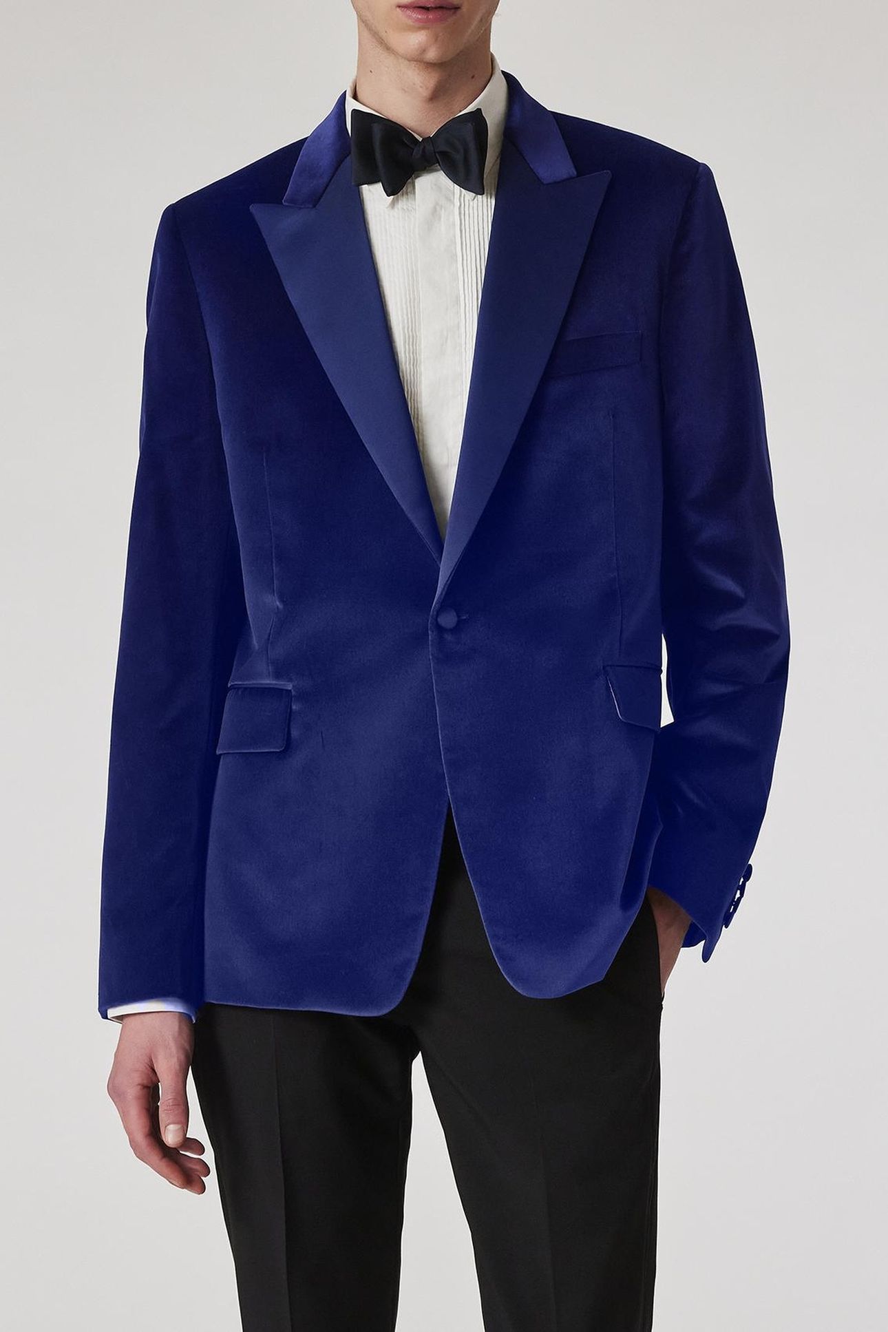 GENTS TAILORED FIT 2 BTN JACKET INKY BLUE 1