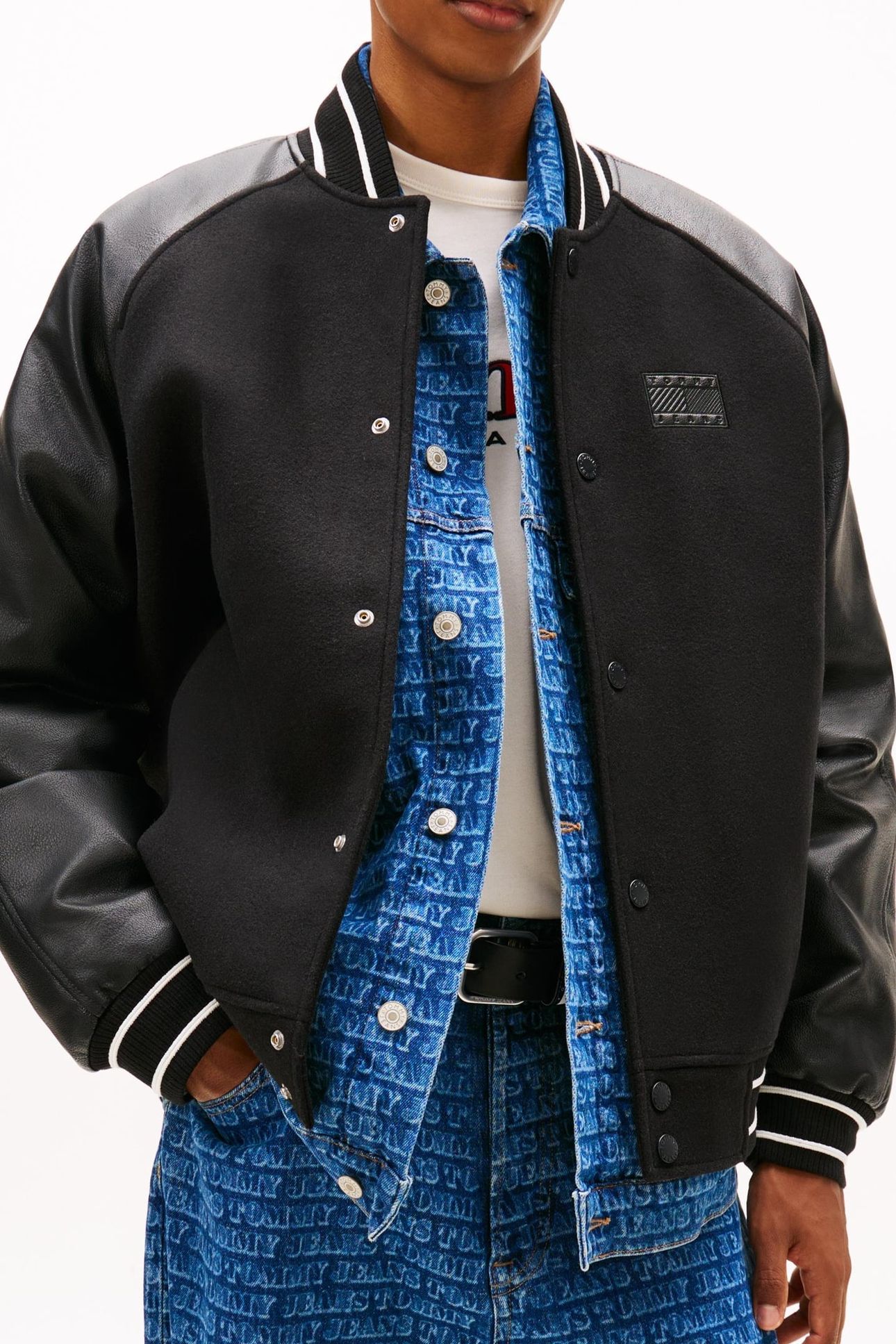 FLAG VARSITY JACKET BLACK 1