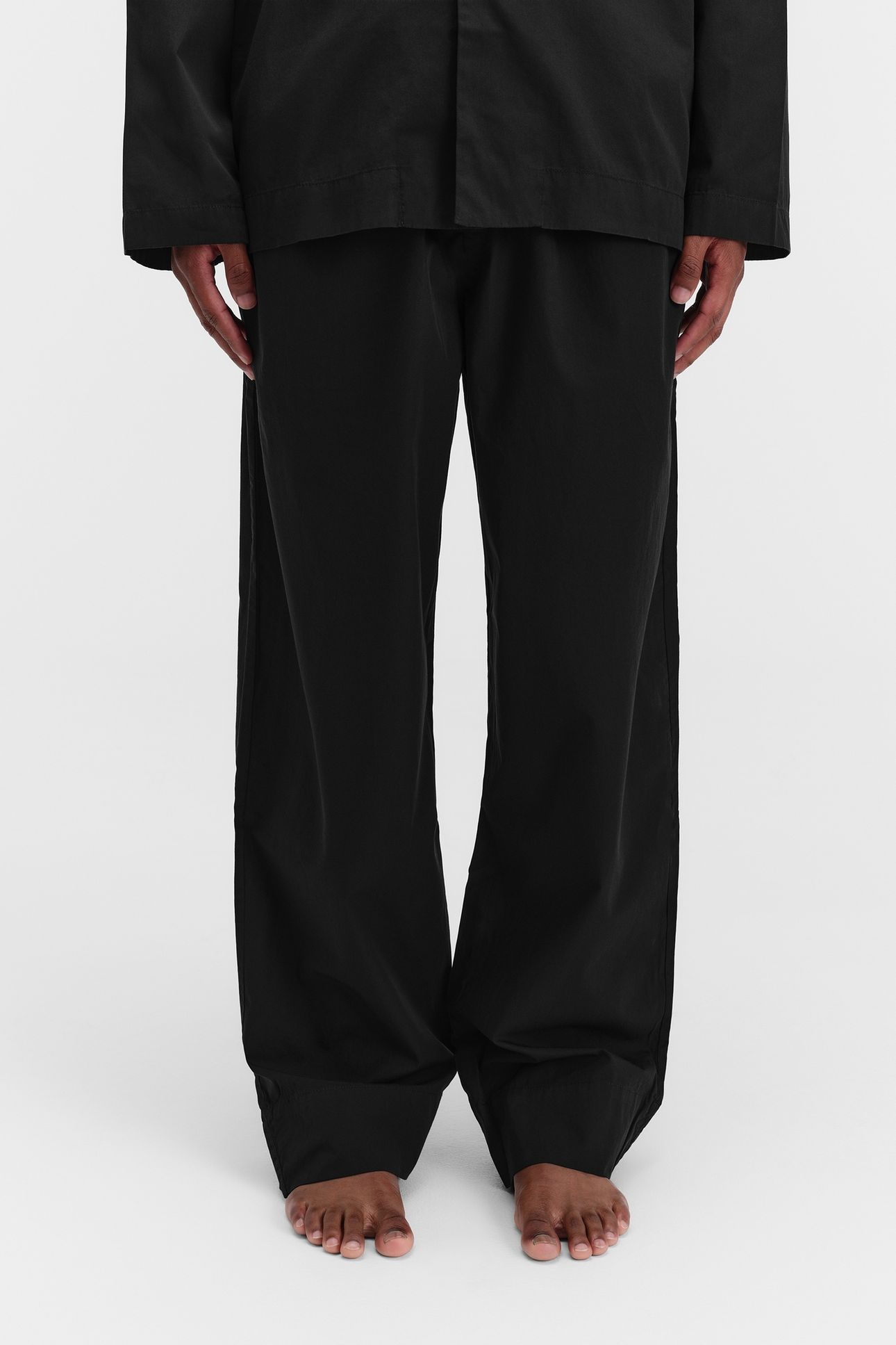 UNISEX POPLIN, PYJAMAS PANTS ALL BLACK 2