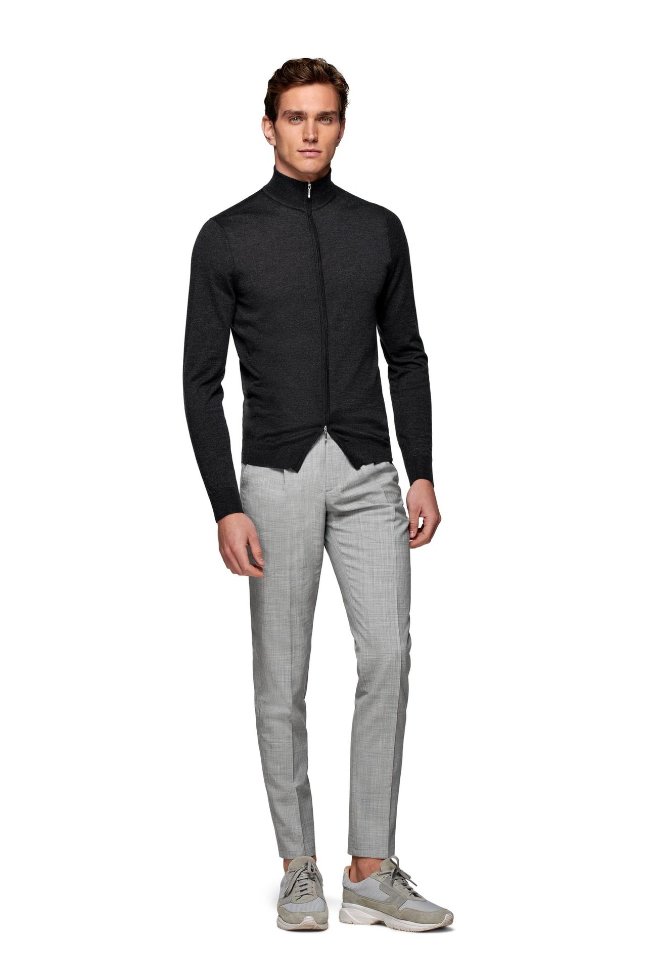 FULL ZIP LUXURY DARK GREY 1