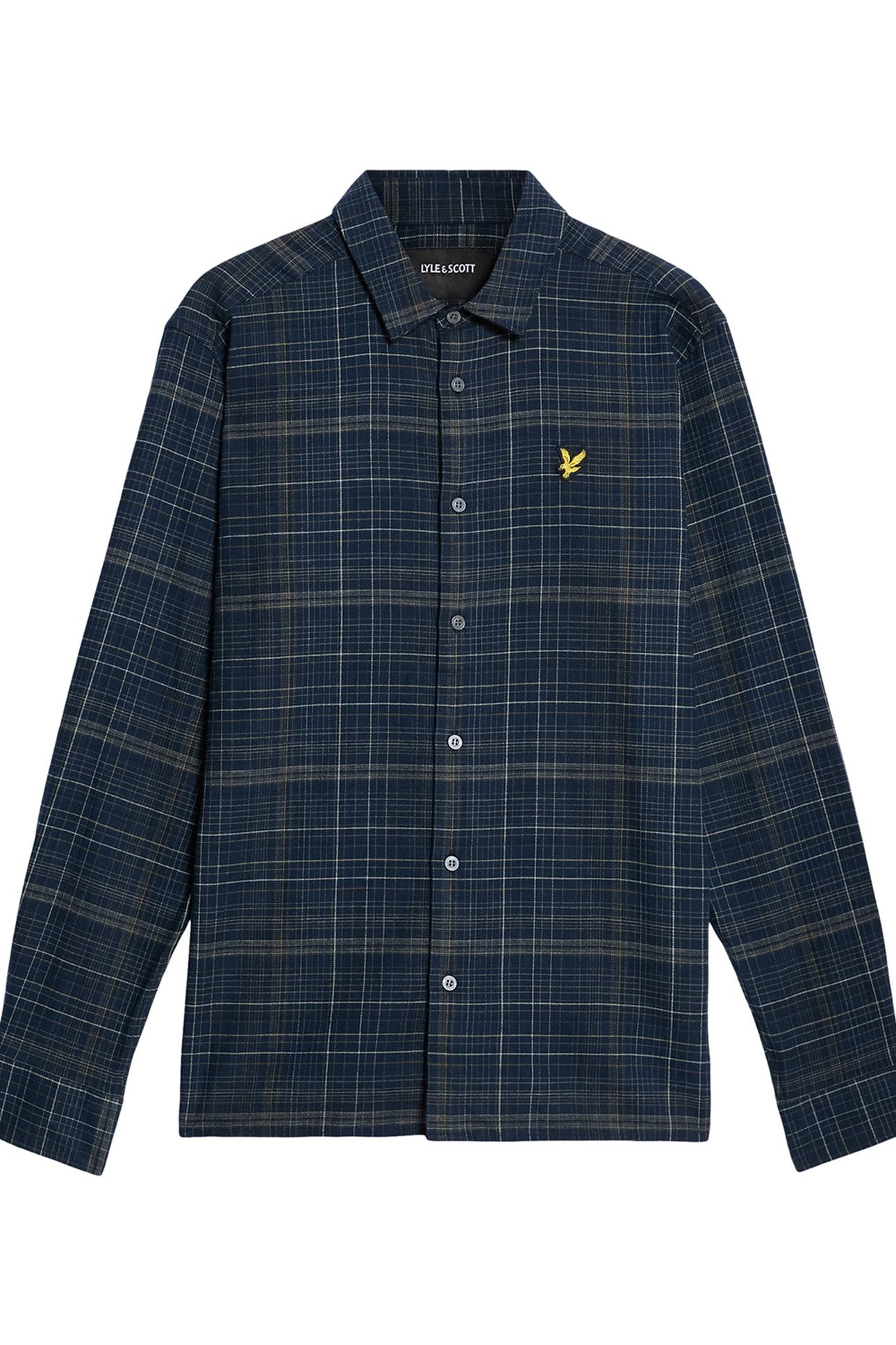CHECKED FLANNEL SHIRT DARK NAVY/TREE GREEN 4
