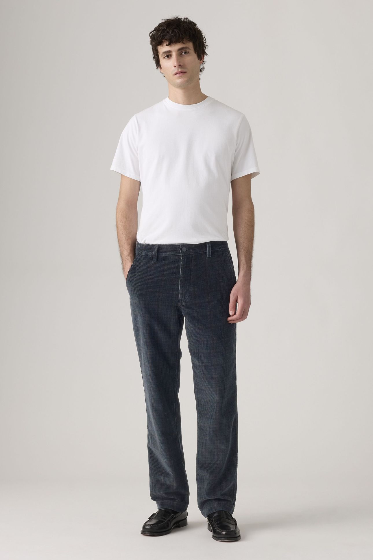 XX AUTHENTIC RELAXED CORDUROY CHINOS BLACK 3