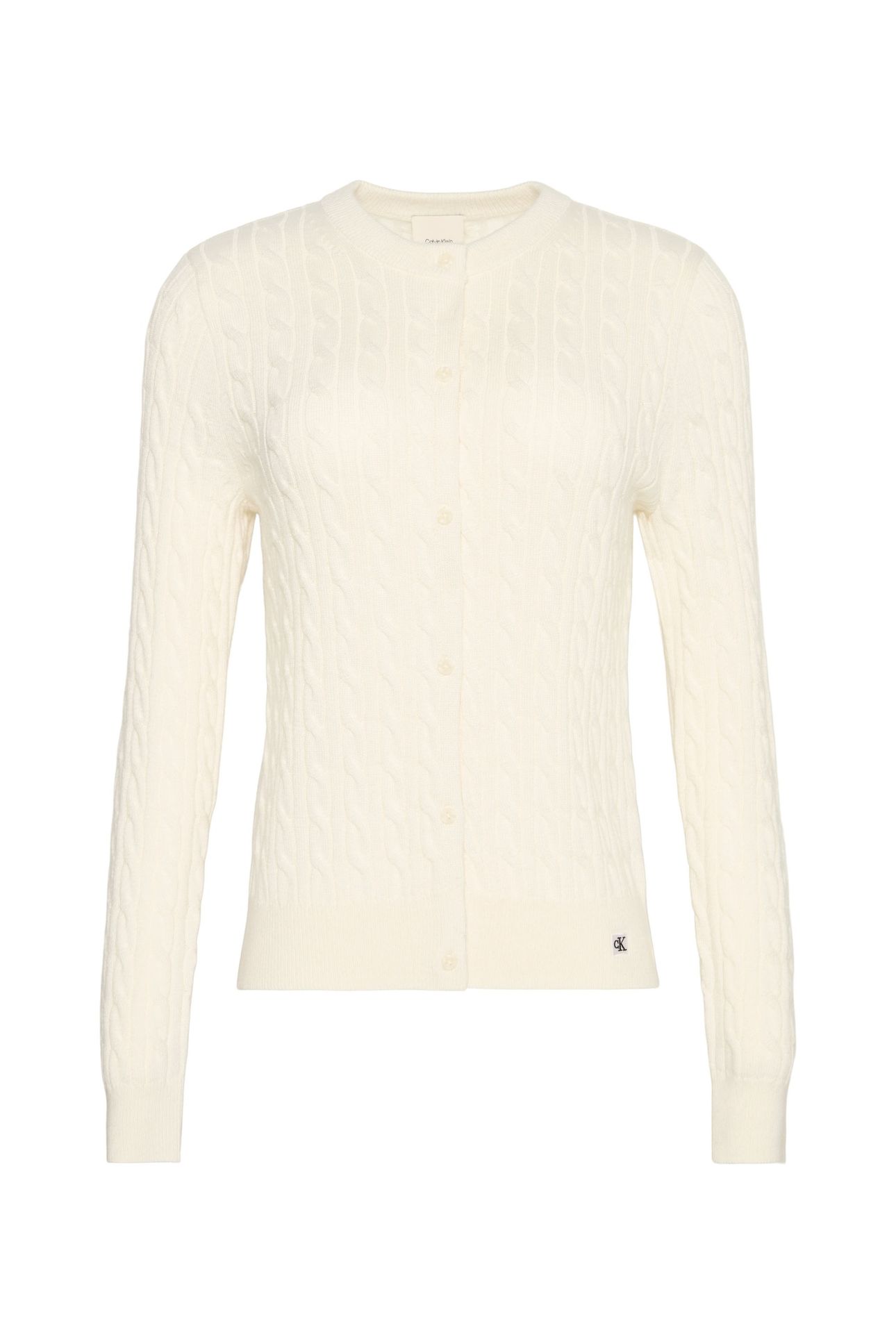 WOOL CABLE CREWNECK WHITE GREIGE 5