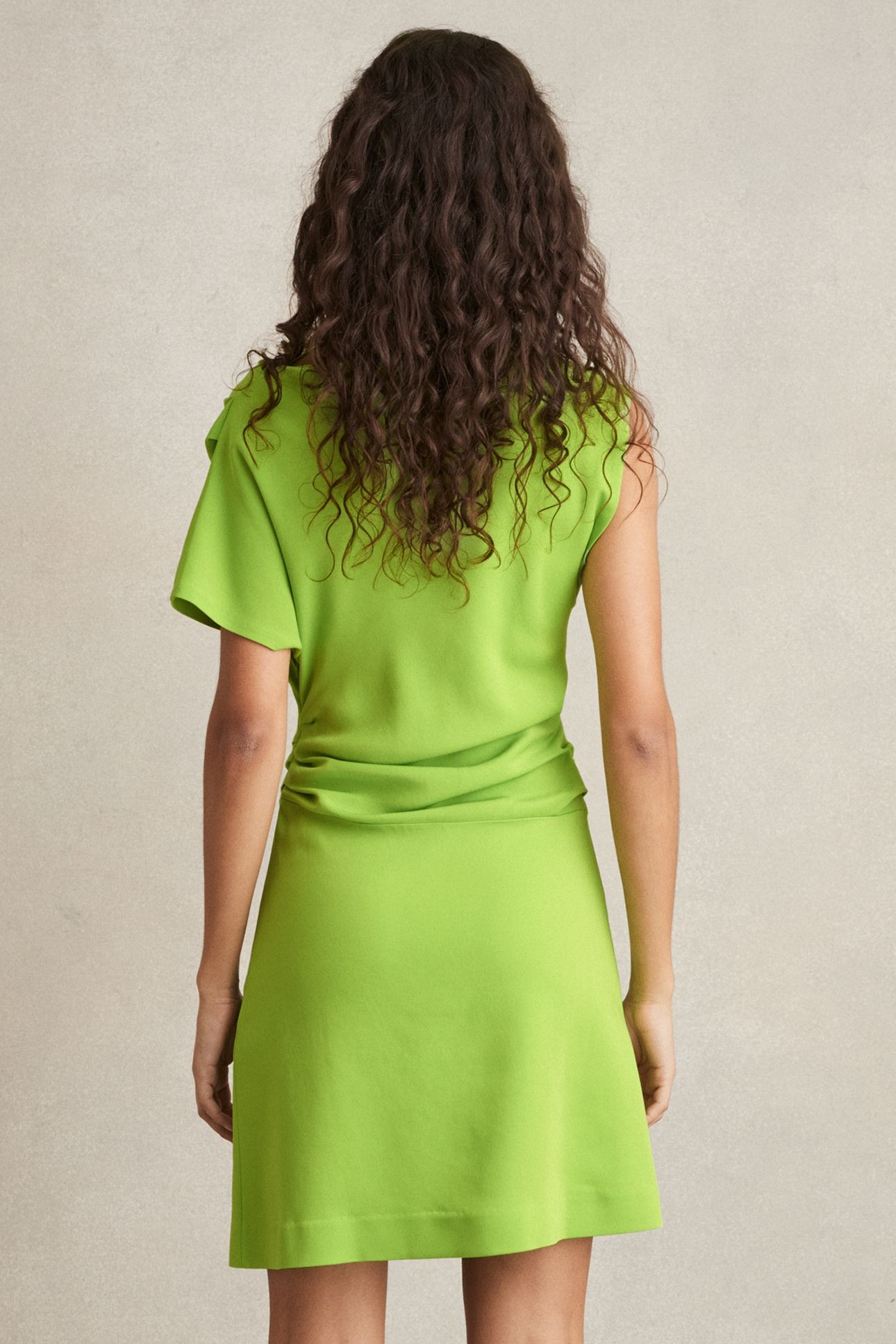 SHORT WOVEN DRESS GREEN 3