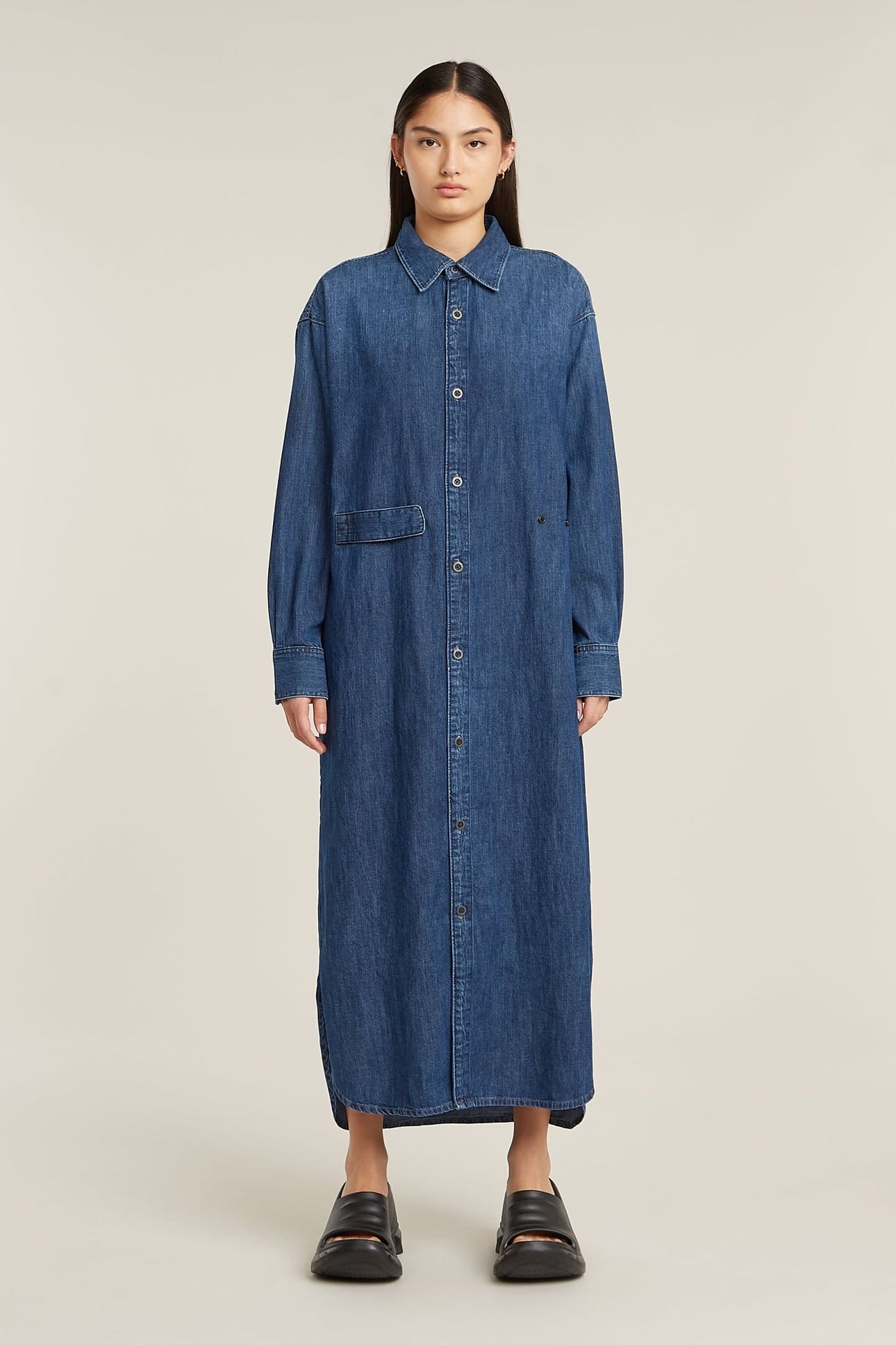 LONG TAB SHIRT DRESS L/S WORN IN WINDWARD 1