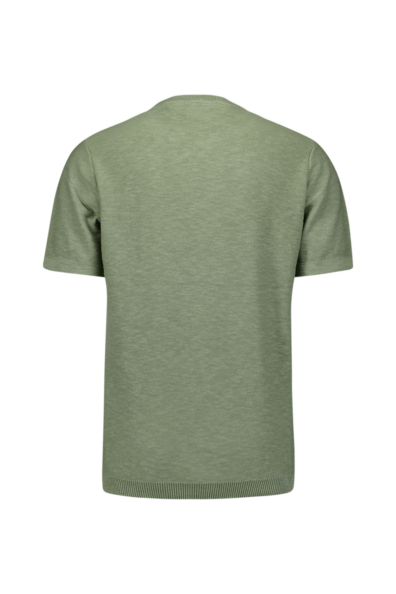 PULLOVER SHORT SLEEVE CREWNECK SOLID SLUB KNIT GREEN 6