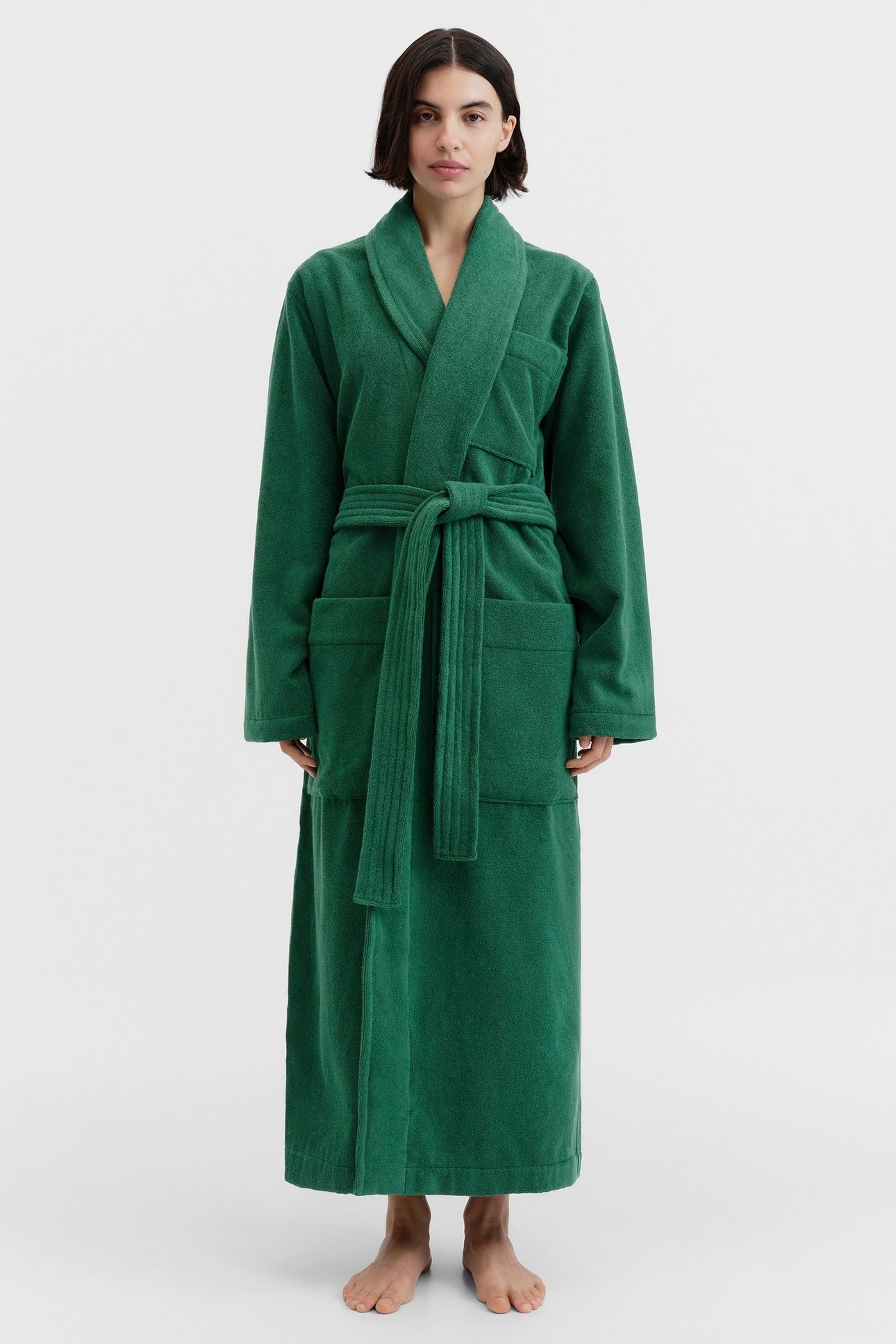 UNISEX CLASSIC BATHROBE TEAL GREEN 3