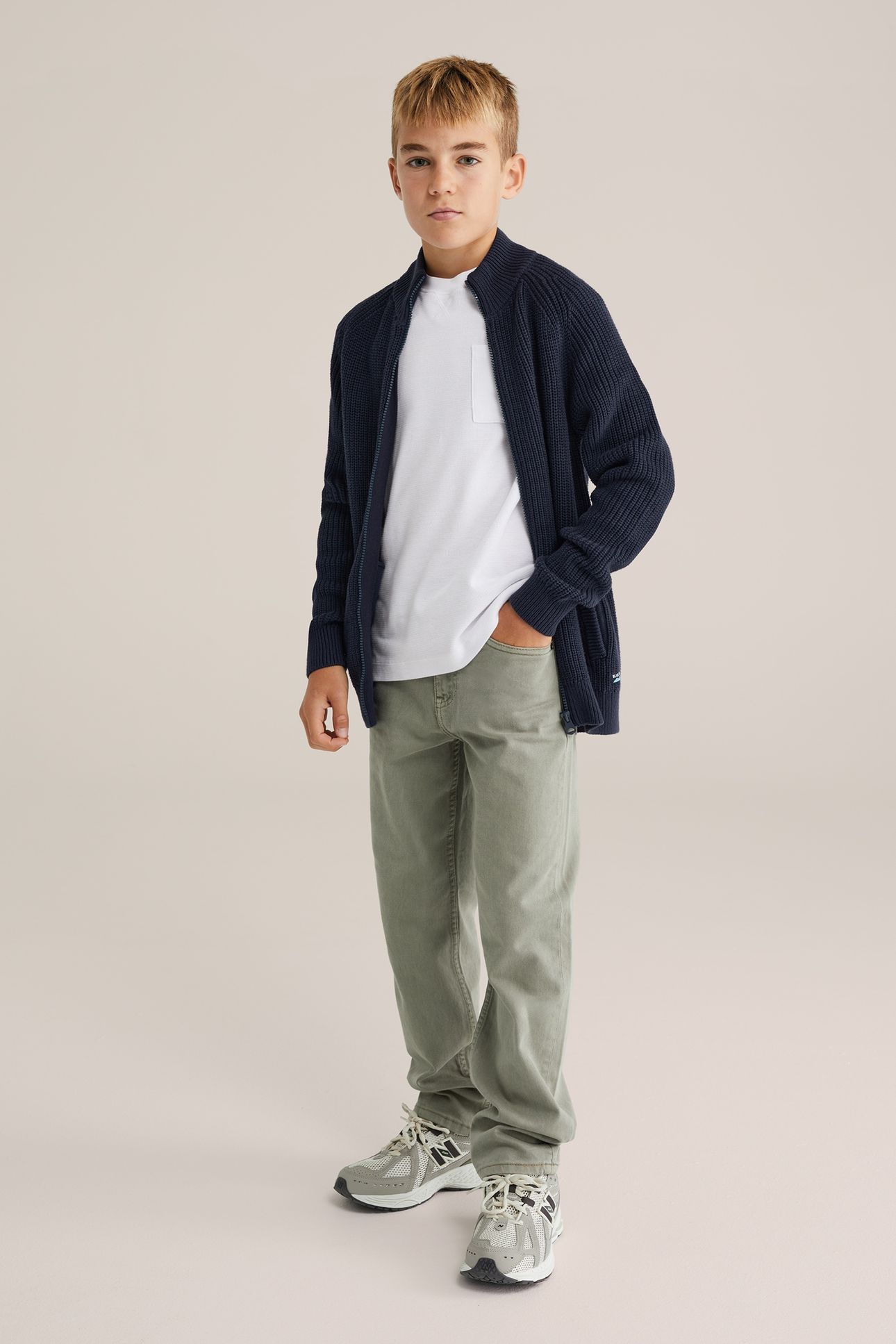 KNITTED CARDIGAN NAVY BLUE 2