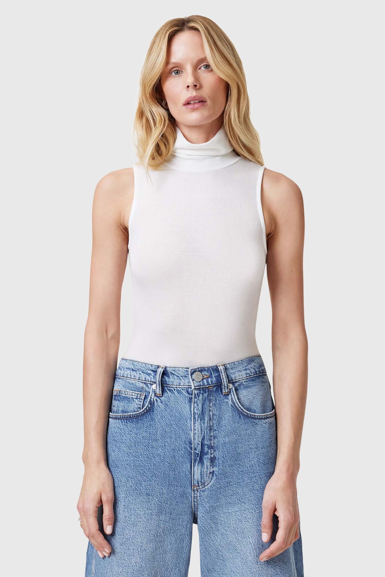 BEC ROLL NECK TANK OPTIC WHITE 2