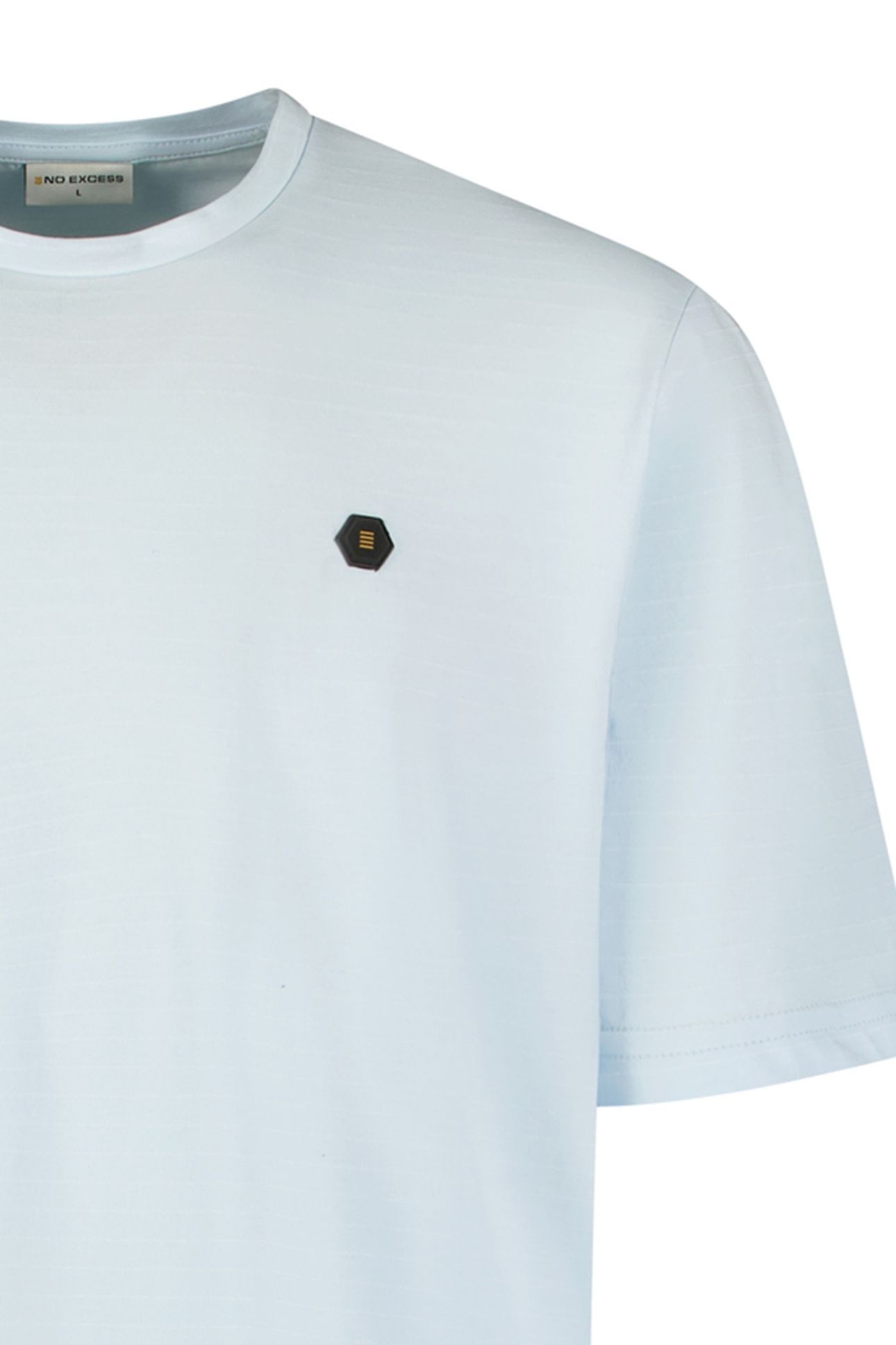 T-SHIRT CREWNECK PIN STRIPE GARMENT DYED SKY 2