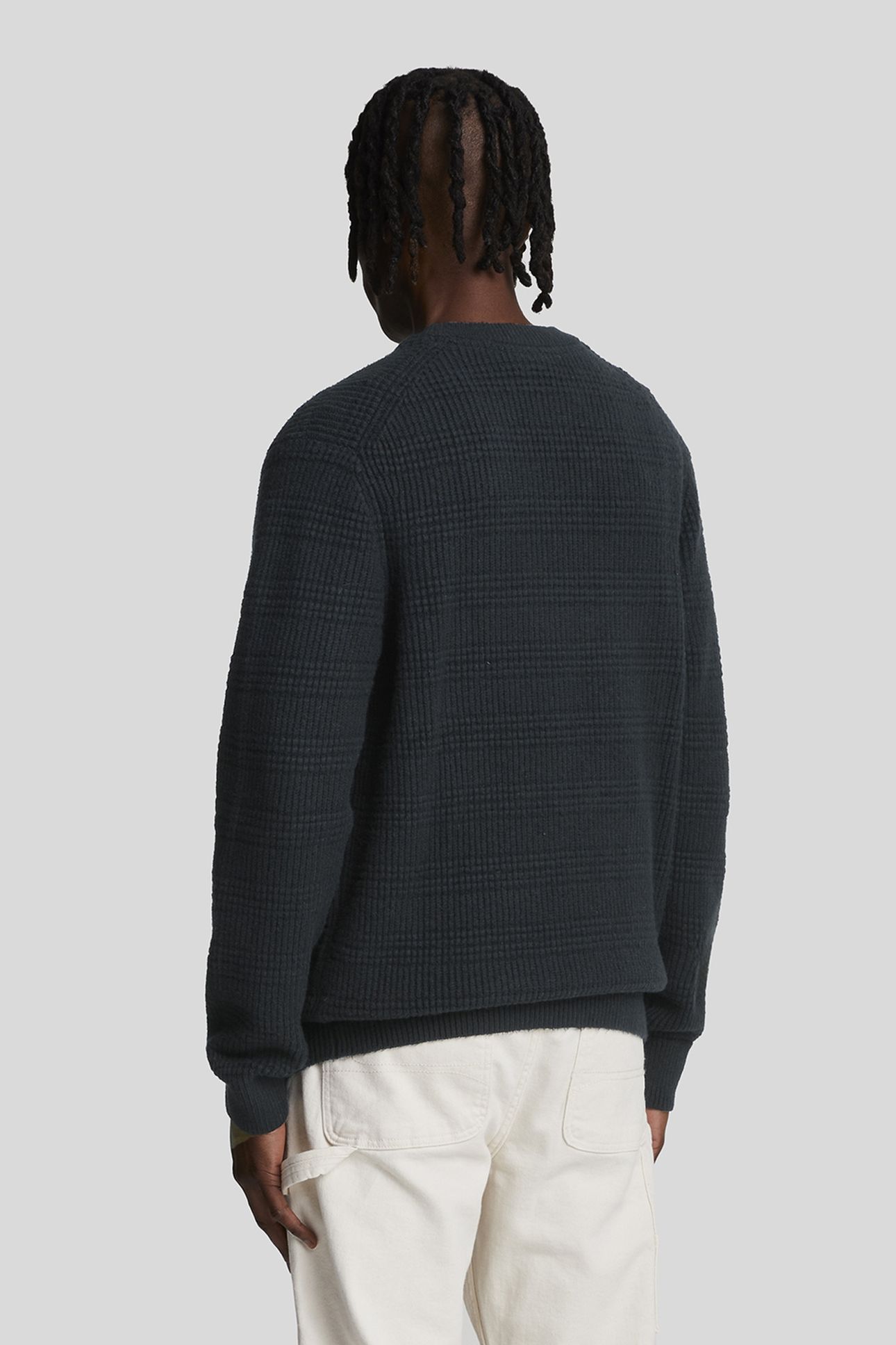 WAFFLE KNIT JUMPER JET BLACK 3