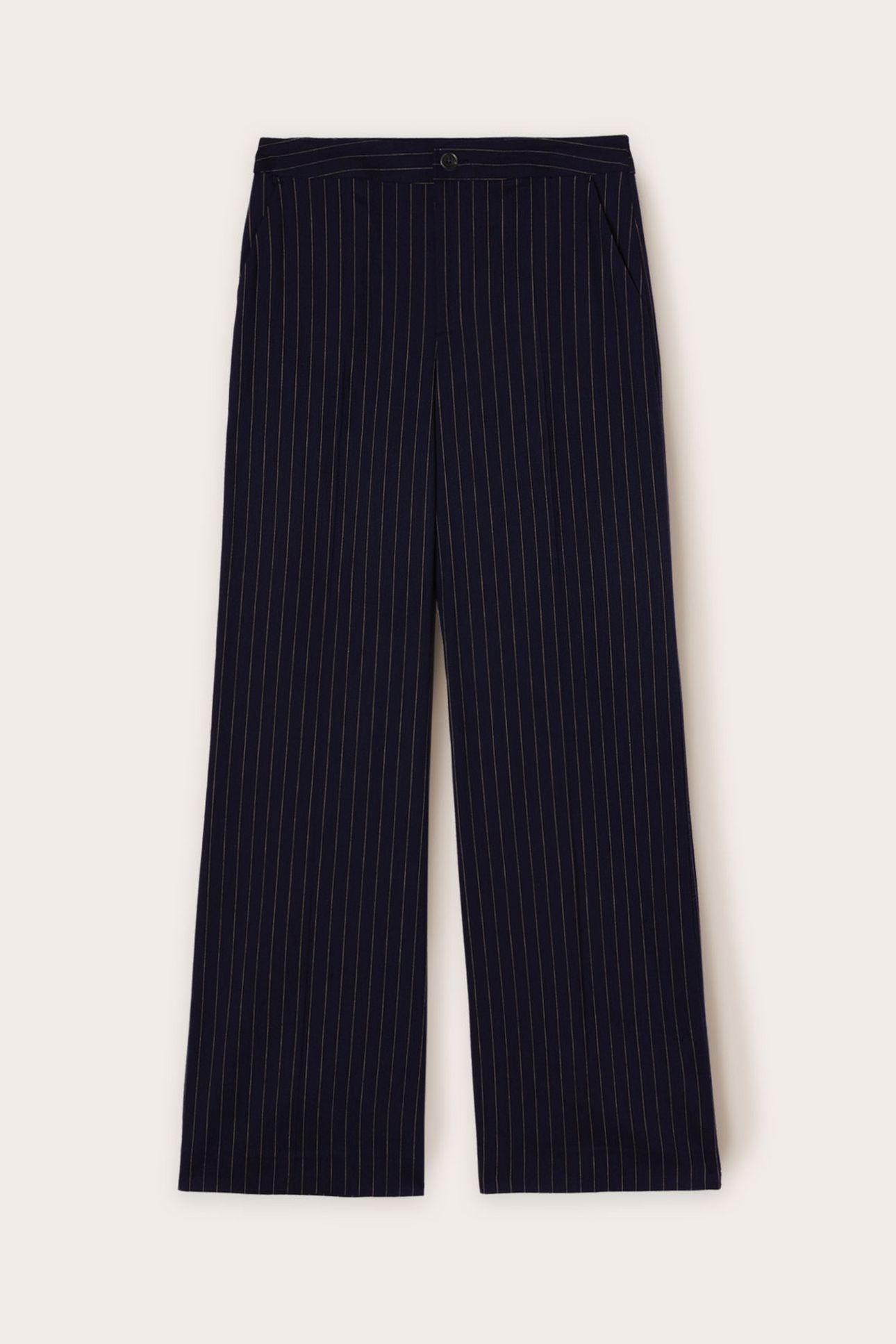 CHEQUERED PATTERN PALAZZO TROUSERS BLUE 4
