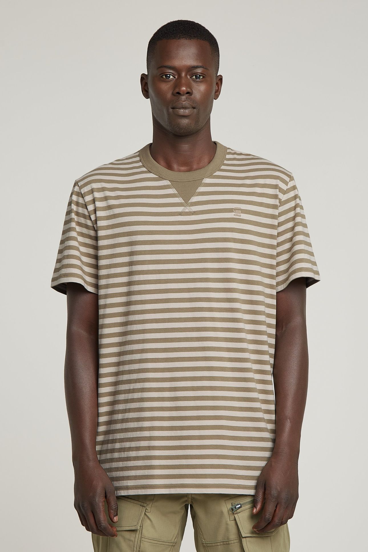 NIFOUS STRIPE R T ENSIS GREEN/DK BRICK STRIPE 2