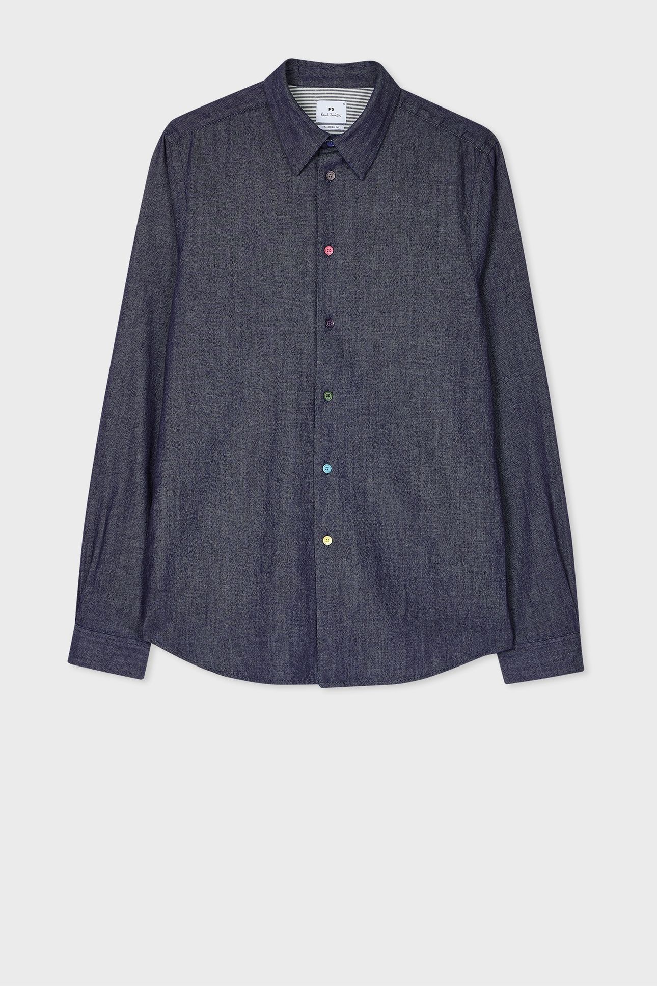 SHIRT LS TAILORED FIT RINSE WASH 4