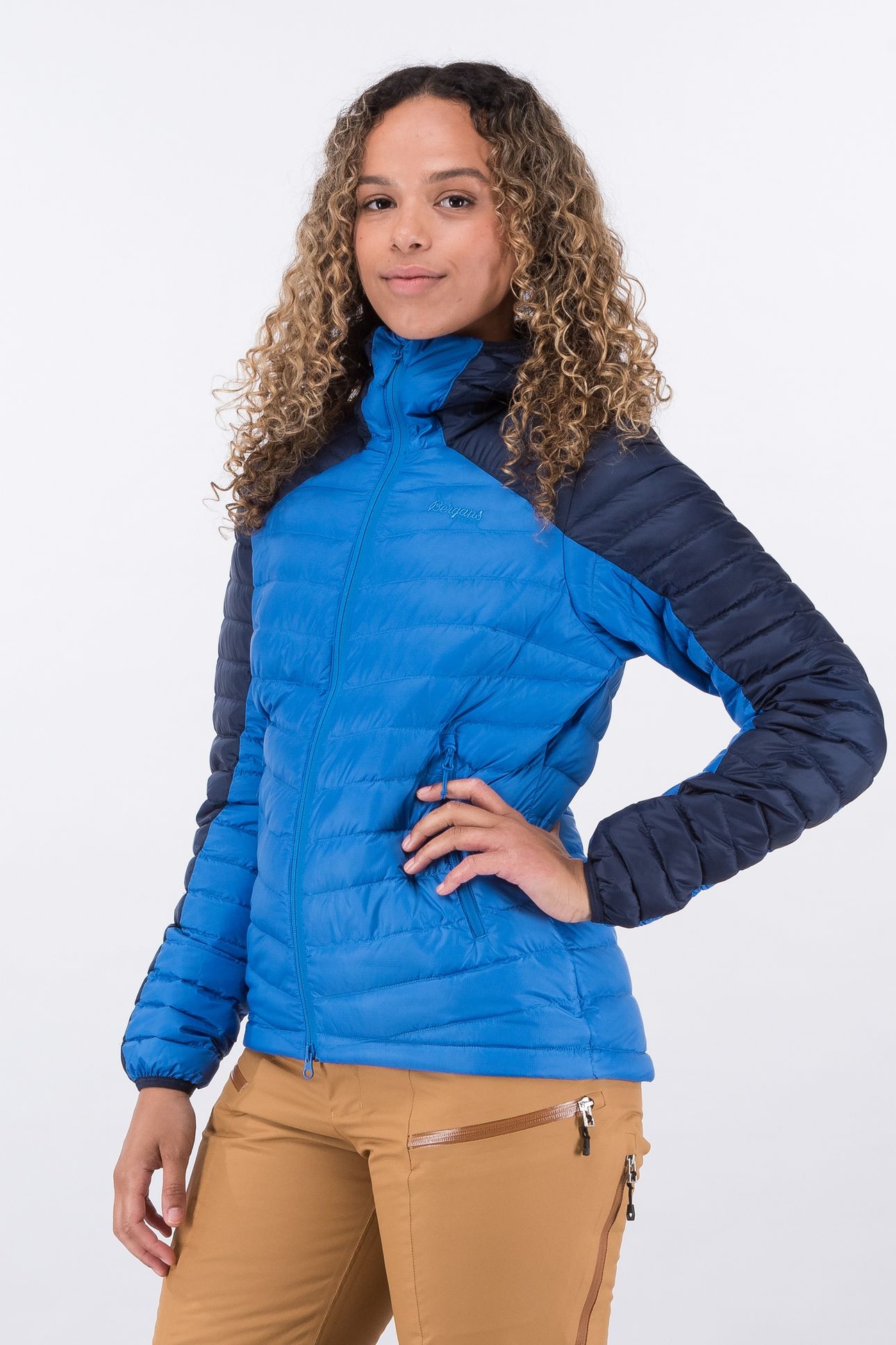 RØROS DOWN LIGHT W JKT W/HOOD STRONGBLUE/NAVY 1