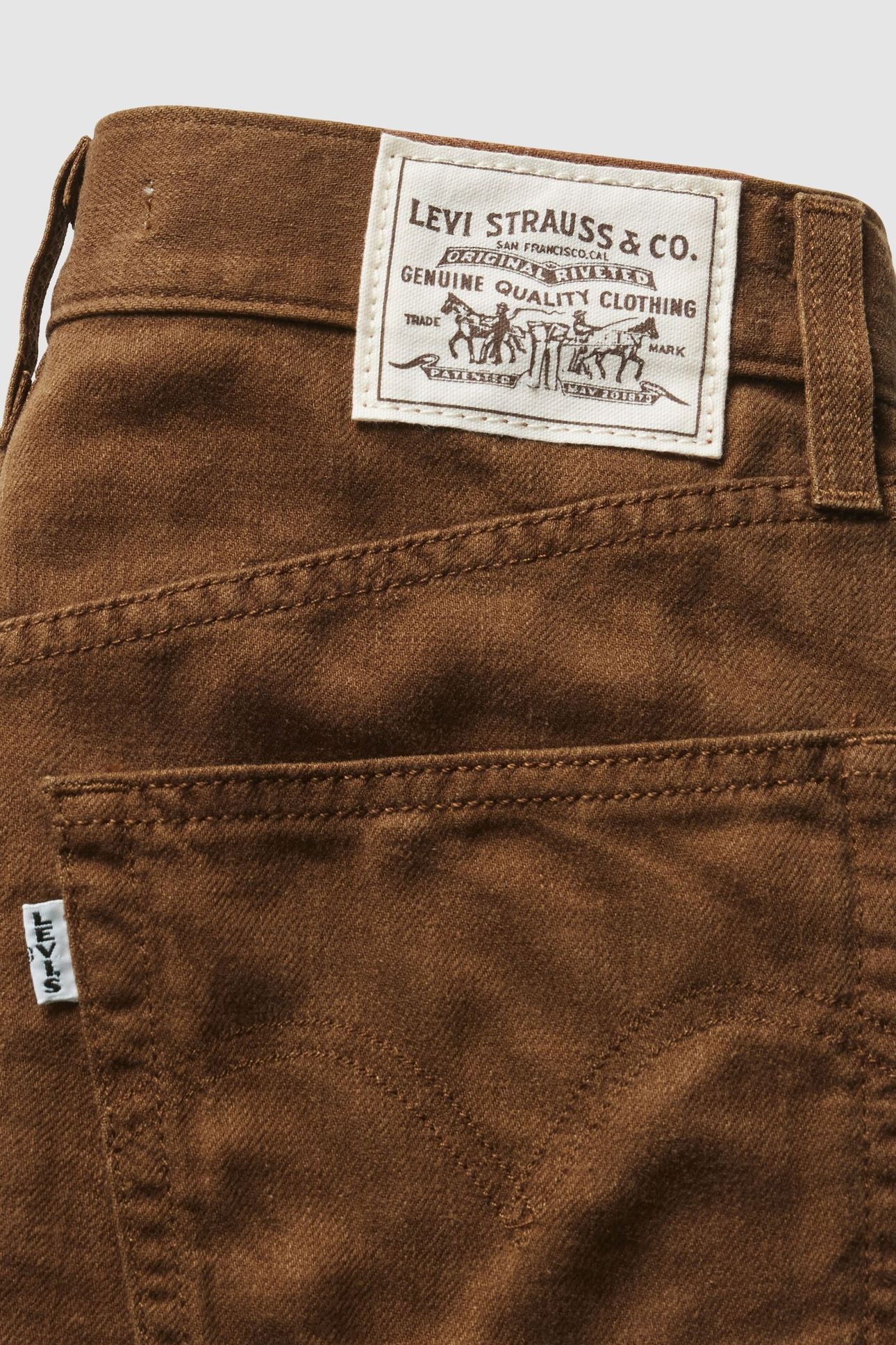 HIGH RISE BAGGY COTTON LINEN SHORTS BROWN 6