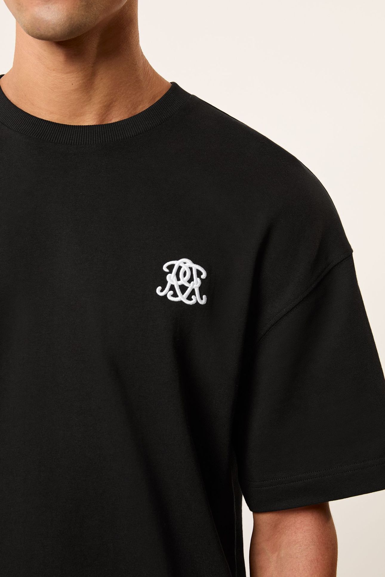 SS OVERSIZED MOTIF TEE SHIRT BLACK 3